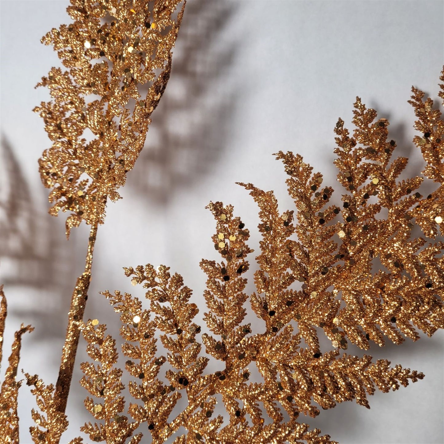 Shimmery Glitter Fern Spray - Copper 32” | KS