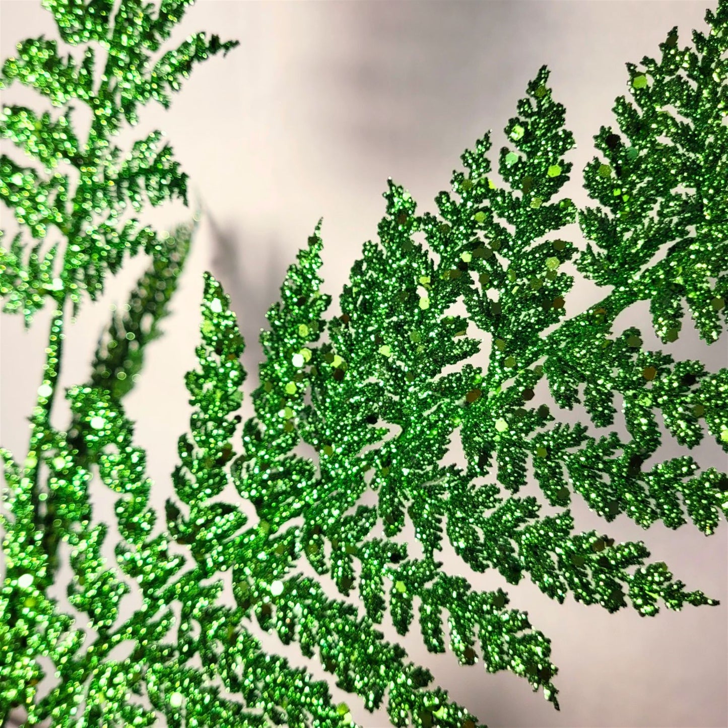 Shimmery Glitter Fern Spray - Green 32” | KS