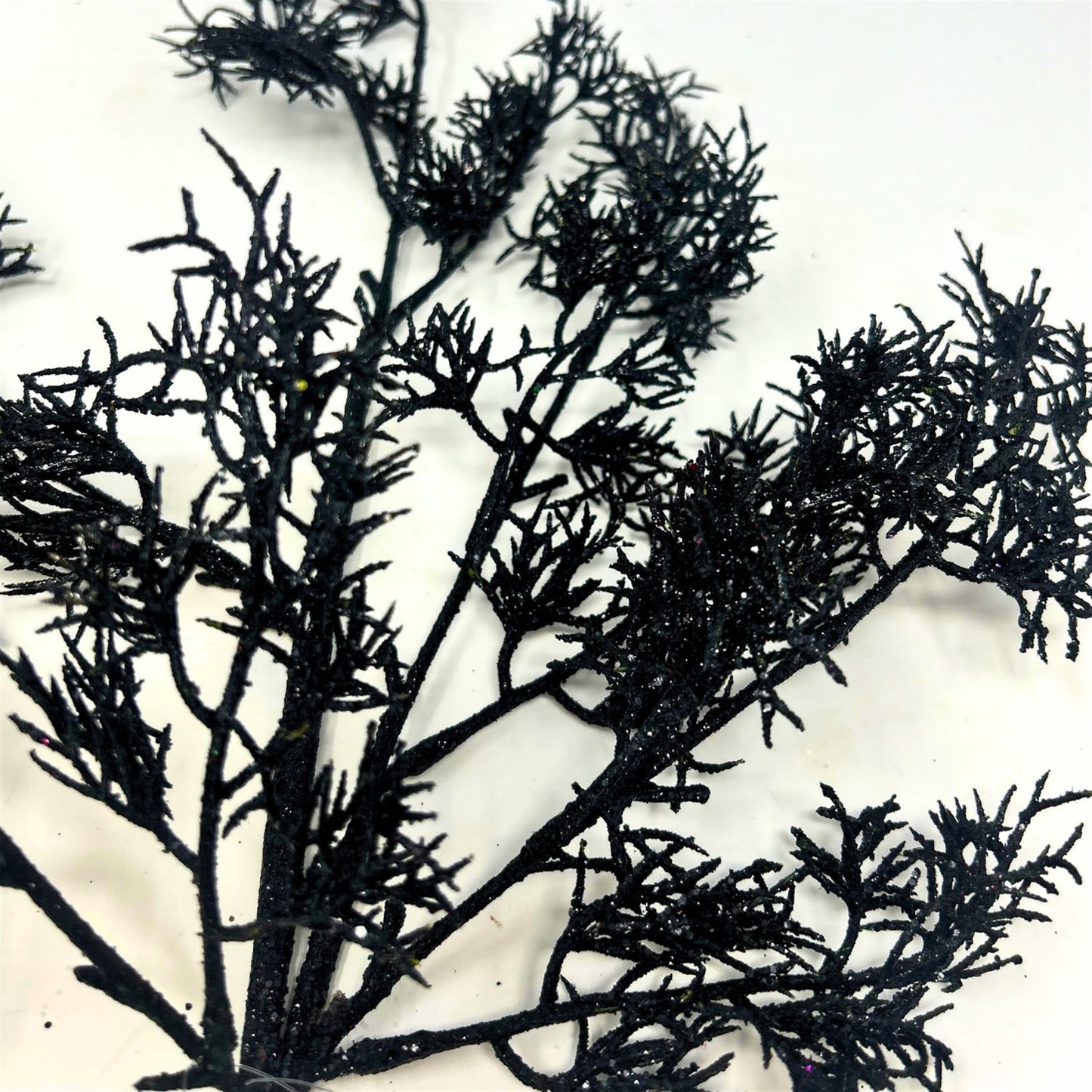 Glittered Italian Cypress Spray - Black 29” | QP