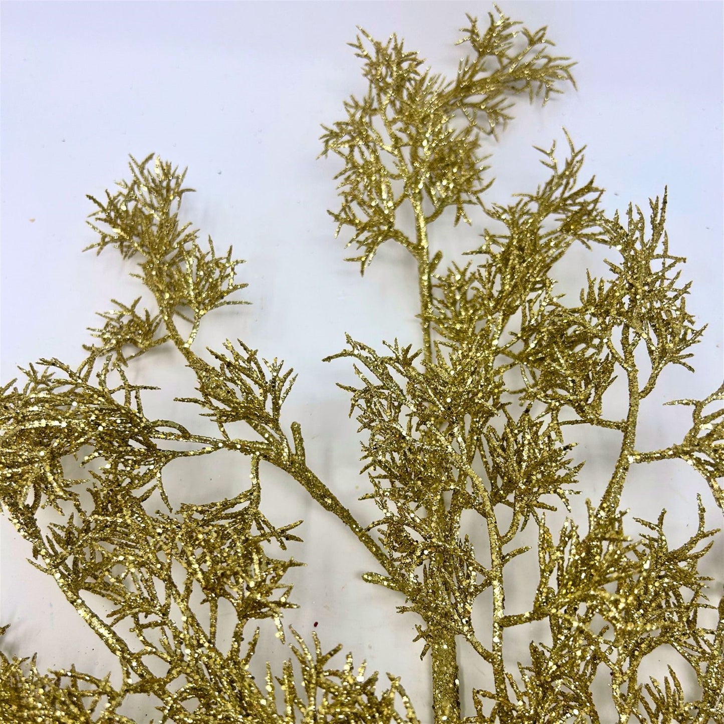 Glittered Italian Cypress Spray - Gold 29” | QP