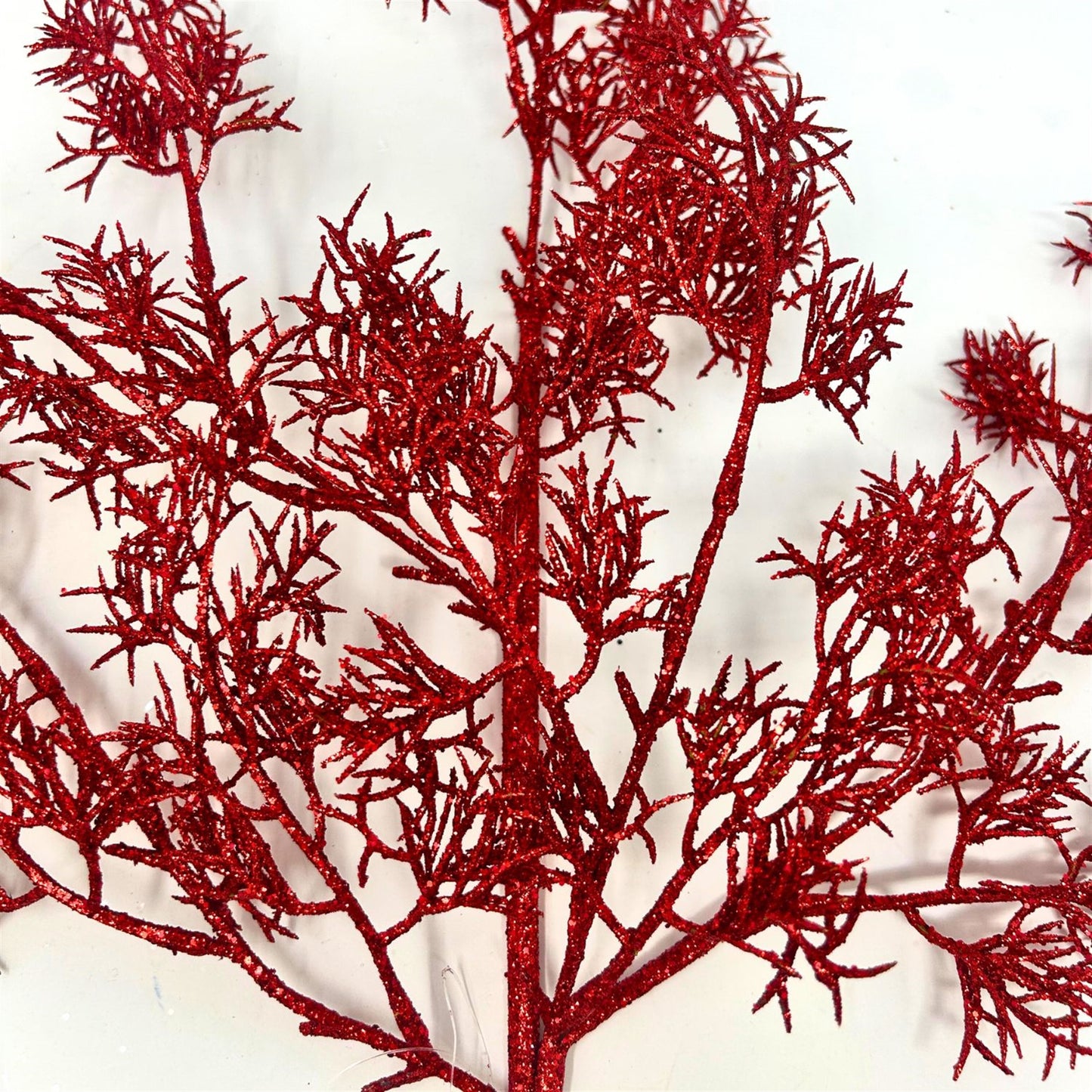 Glittered Italian Cypress Spray - Red 29” | QP