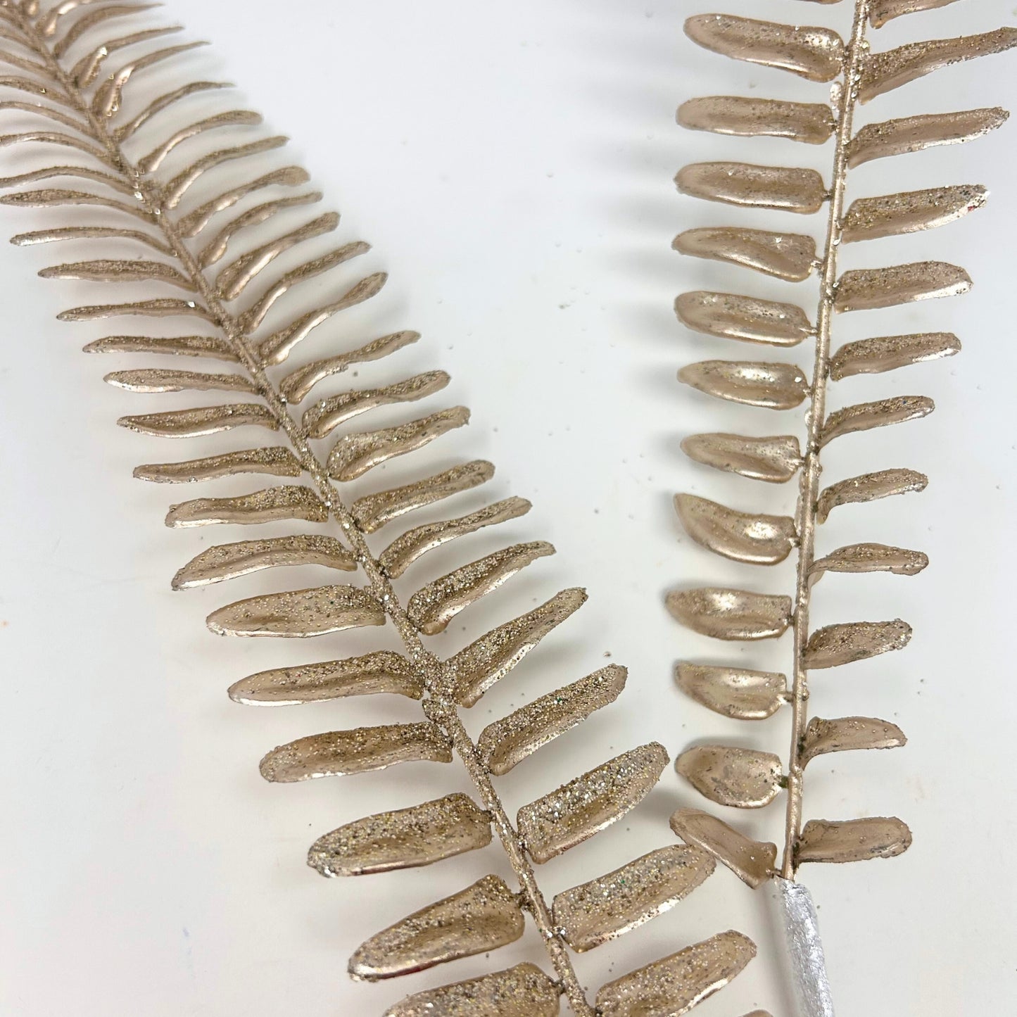 Metallic Glitter Fern Spray - Champagne 44” | YS