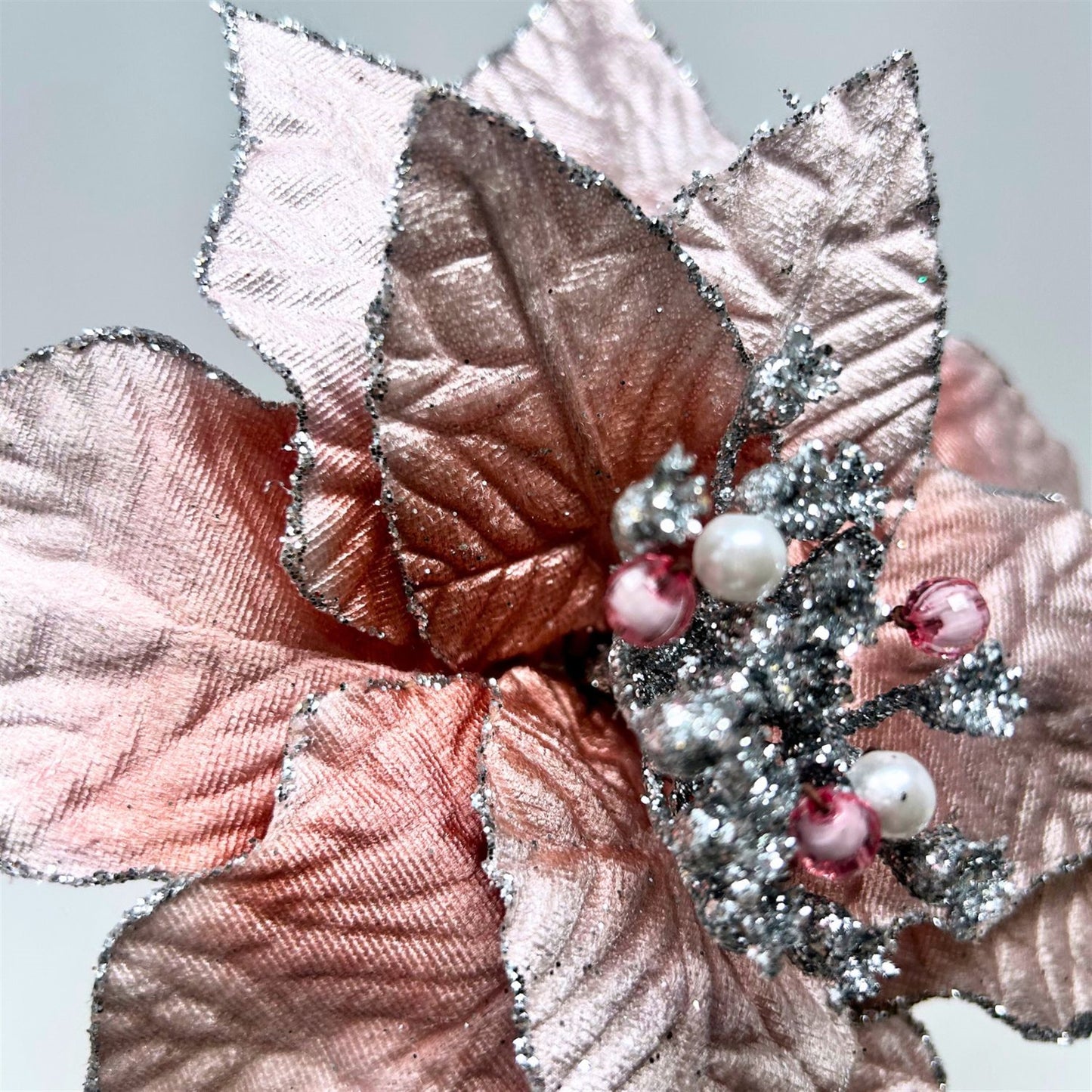 Ombre Poinsettia Pick - Pink 15” | YS