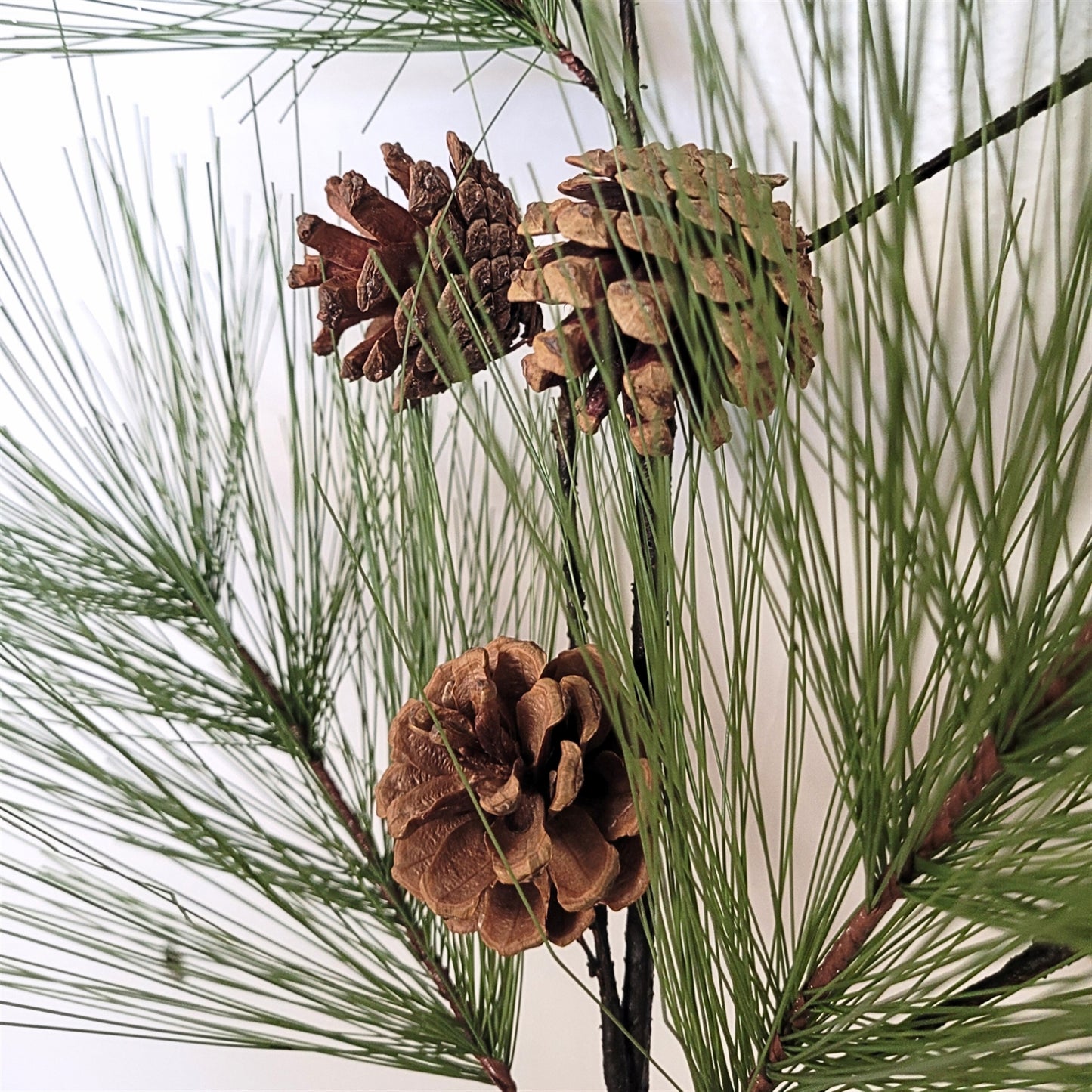 Long Needle Pine Twig Spray w/ Cones 34” | YS