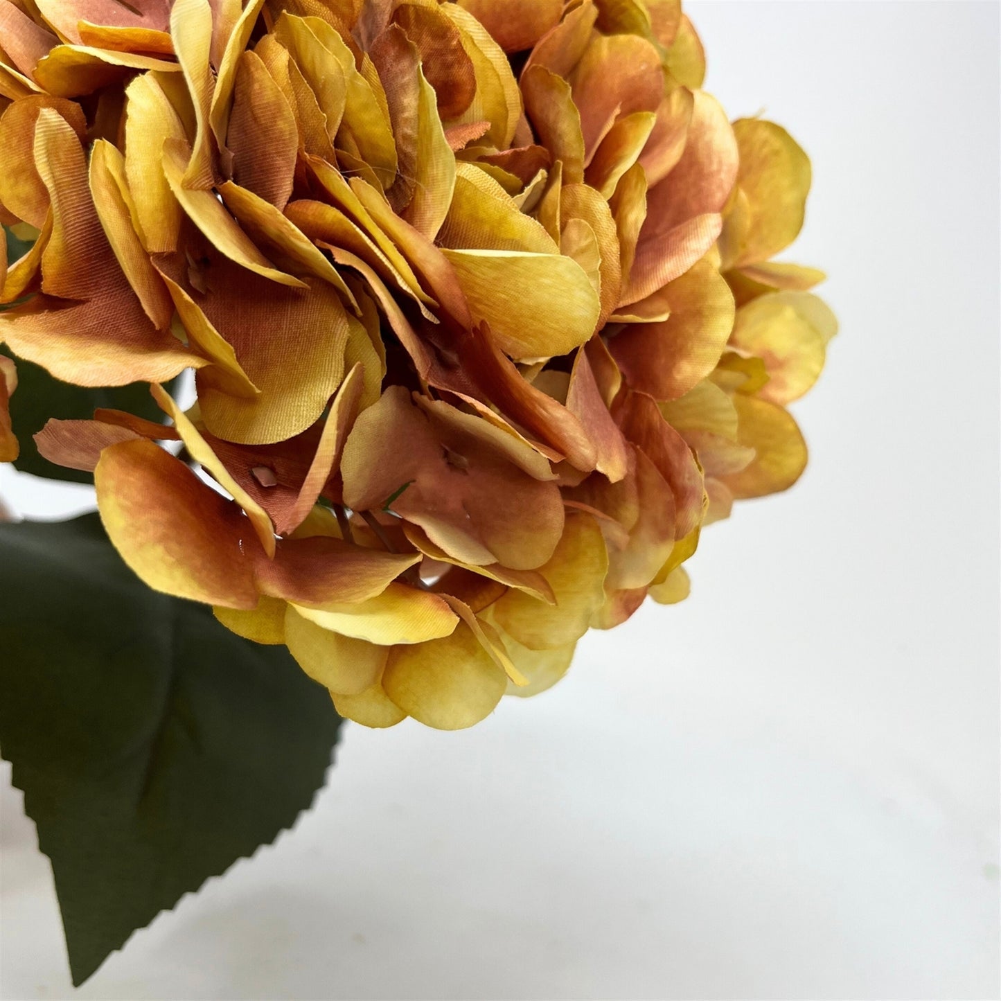 Faux Dried Hydrangea pick 13.5" - Gold/Brown | GT