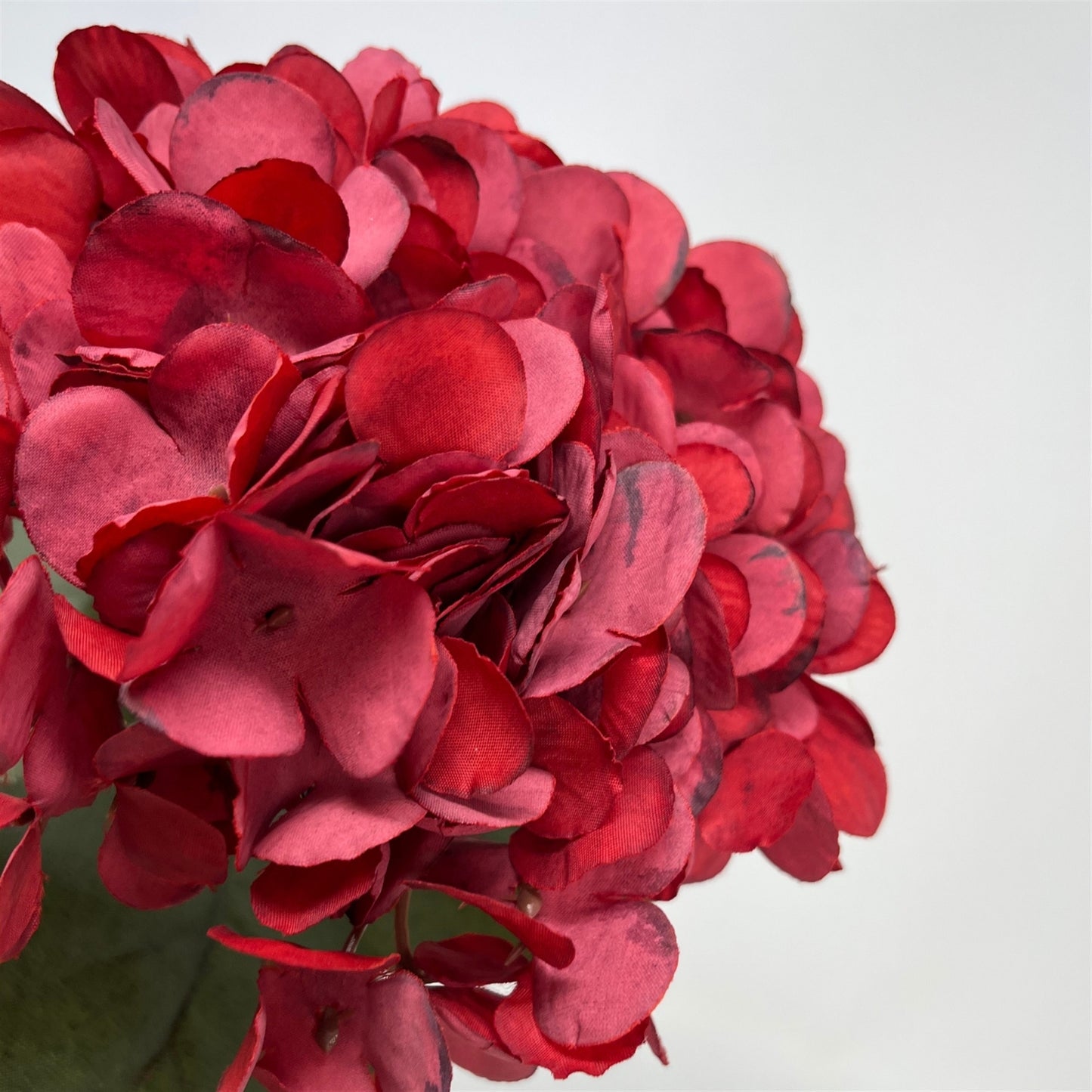 Faux Dried Hydrangea pick 13.5" - Red | GT