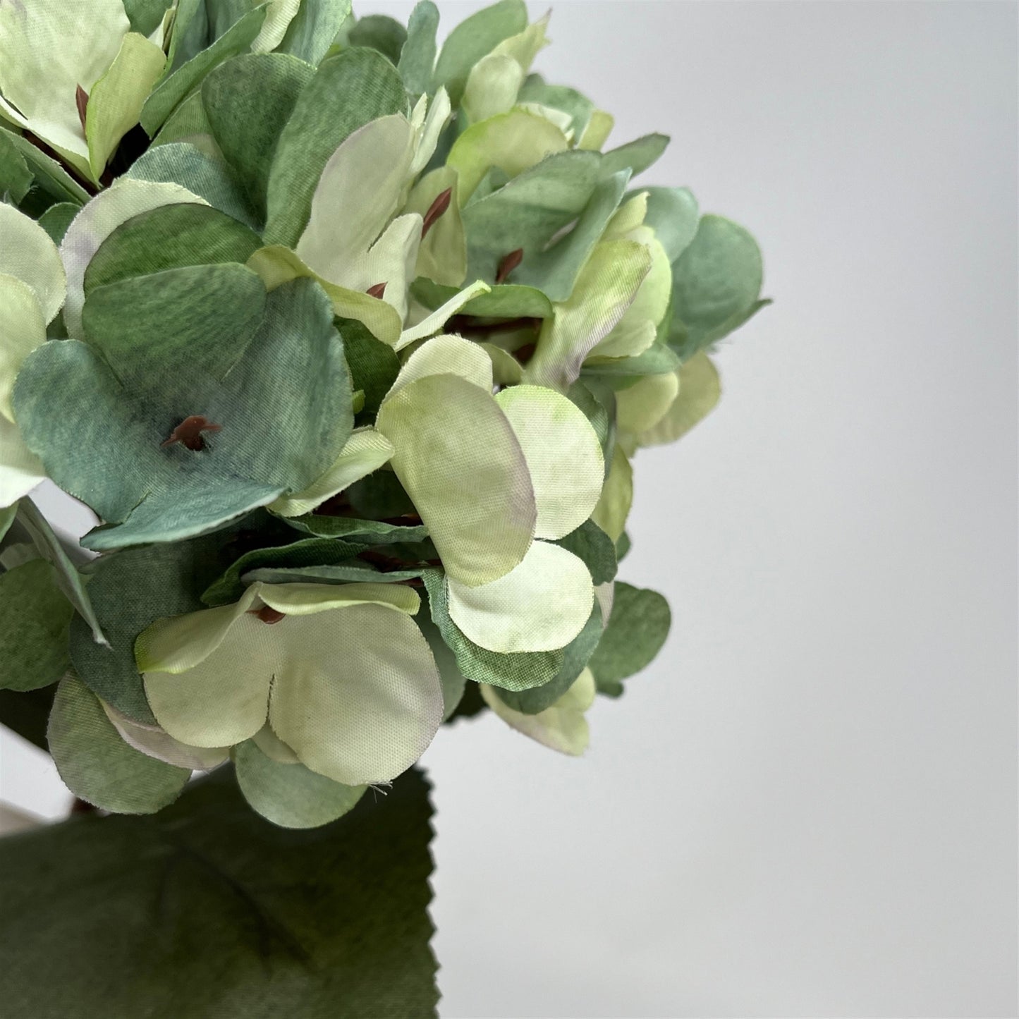 Faux Dried Hydrangea pick 13.5" - Seafoam | GT