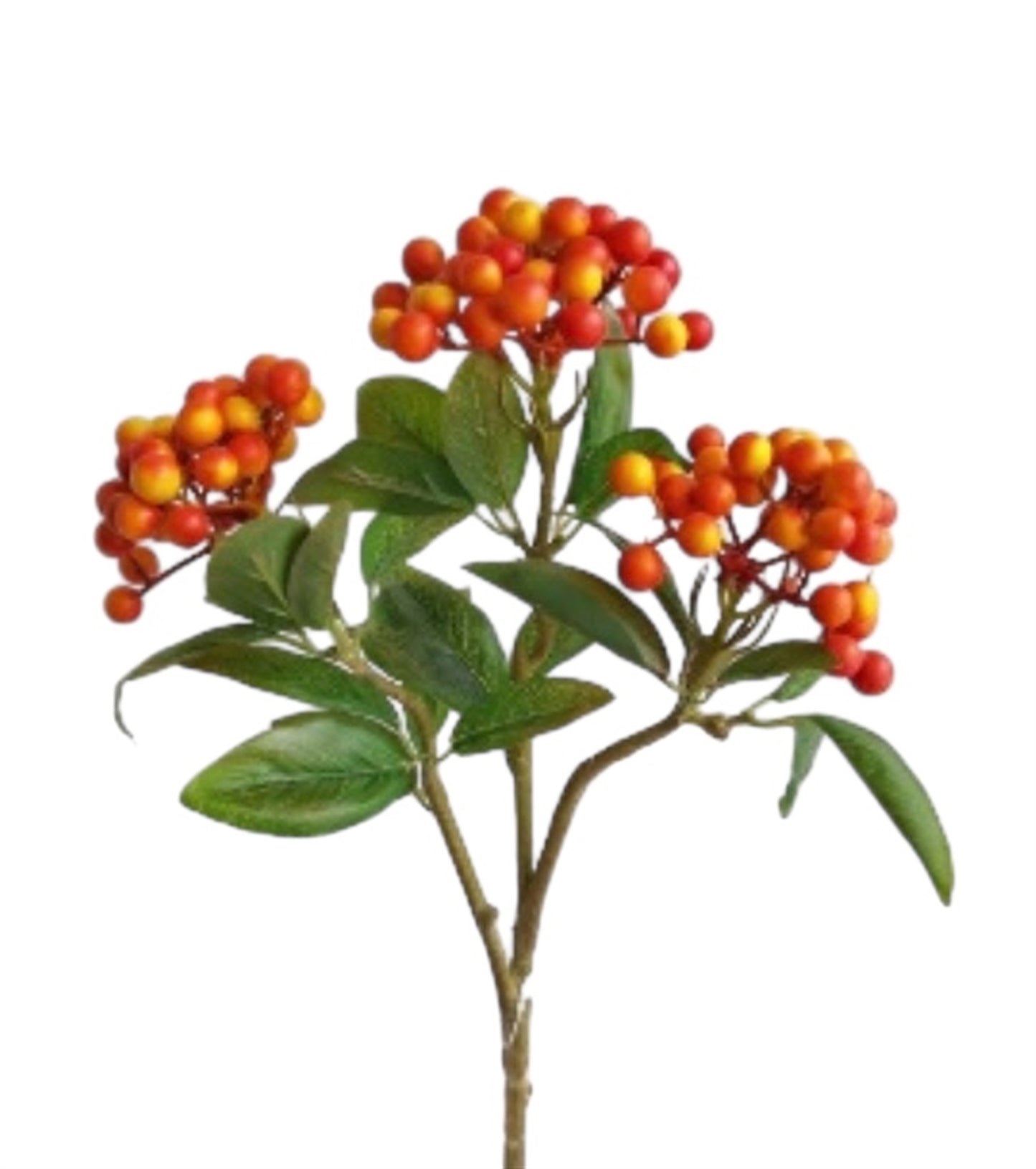 Faux Botanical Cluster Berry Stem 24" Orange | YS