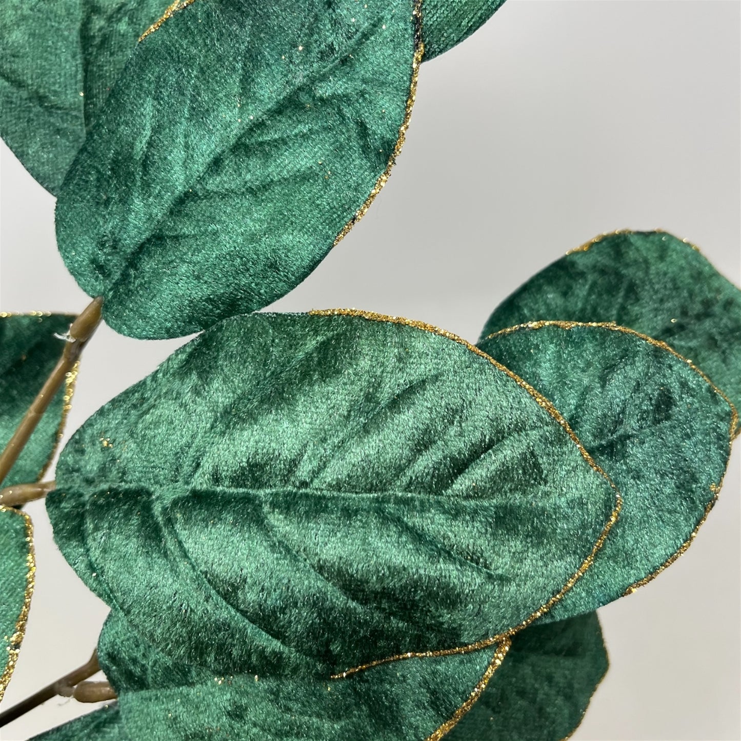 Mini Velvet Magnolia Leaf Spray 23" - Hunter Green | TG