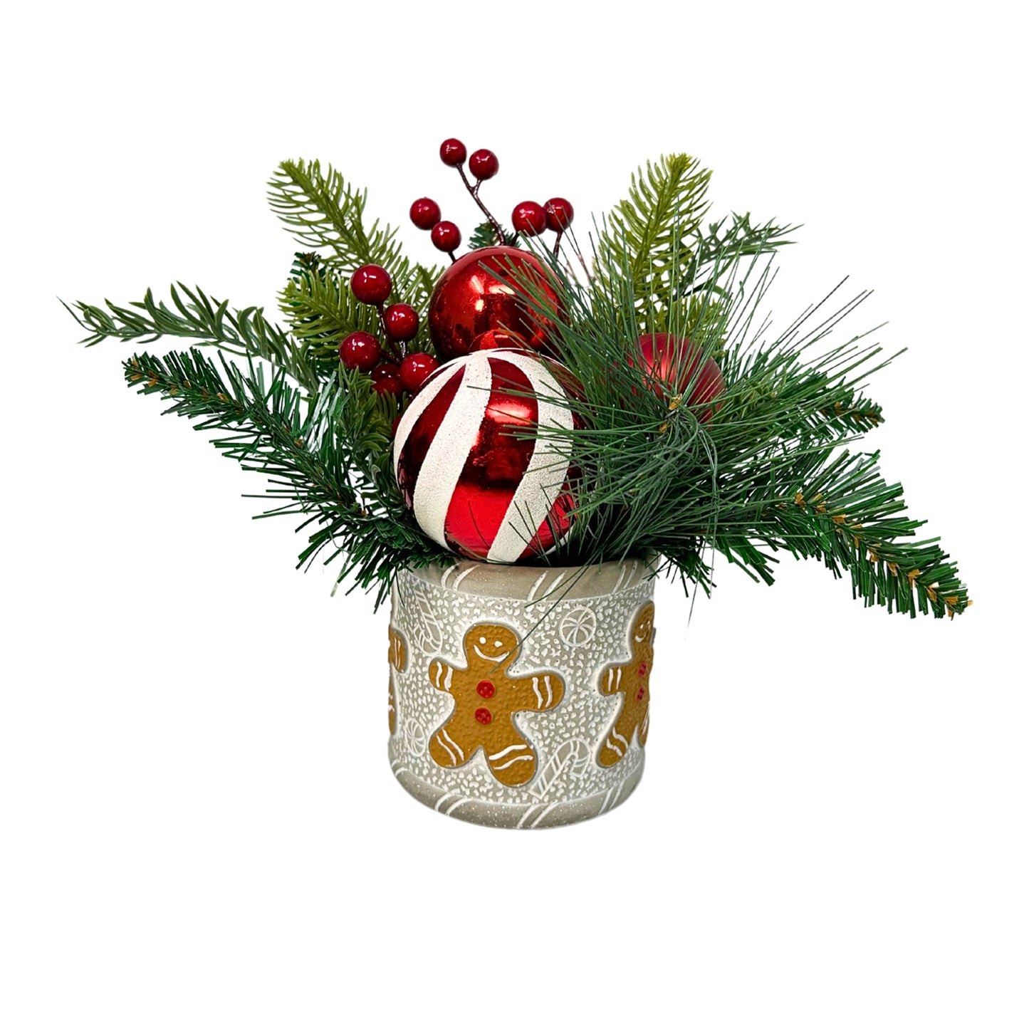 Peppermint Passion Winter Arrangement 10" H x 4" P | YK