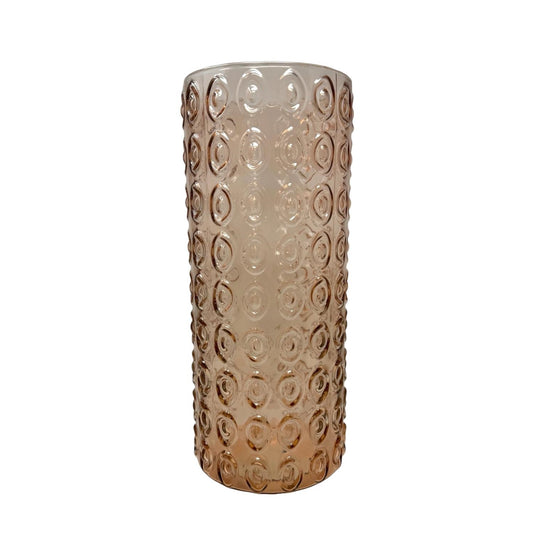 14"H Glass Vase- Pink