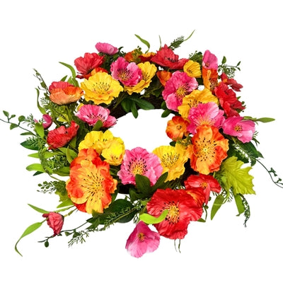 Vibrant Passion Poppy Wreath 24‘’ | QPE
