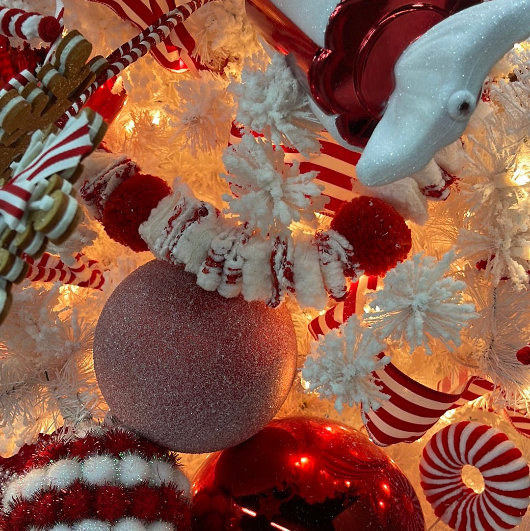 Fabric Cuttings Garland 51" - Red/White | TA