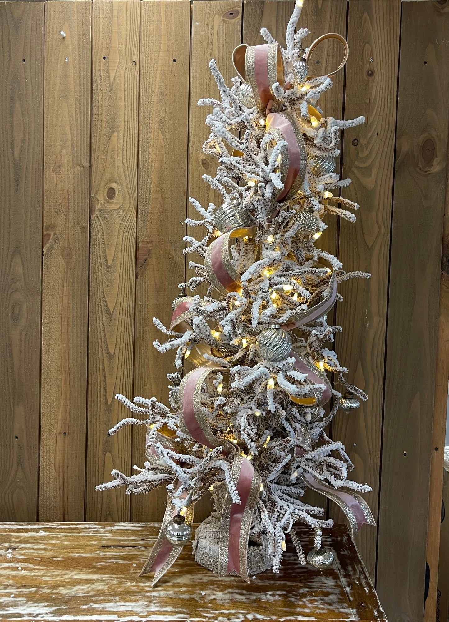 2'' Glass Mercury Ornament (assorted style) - Silver