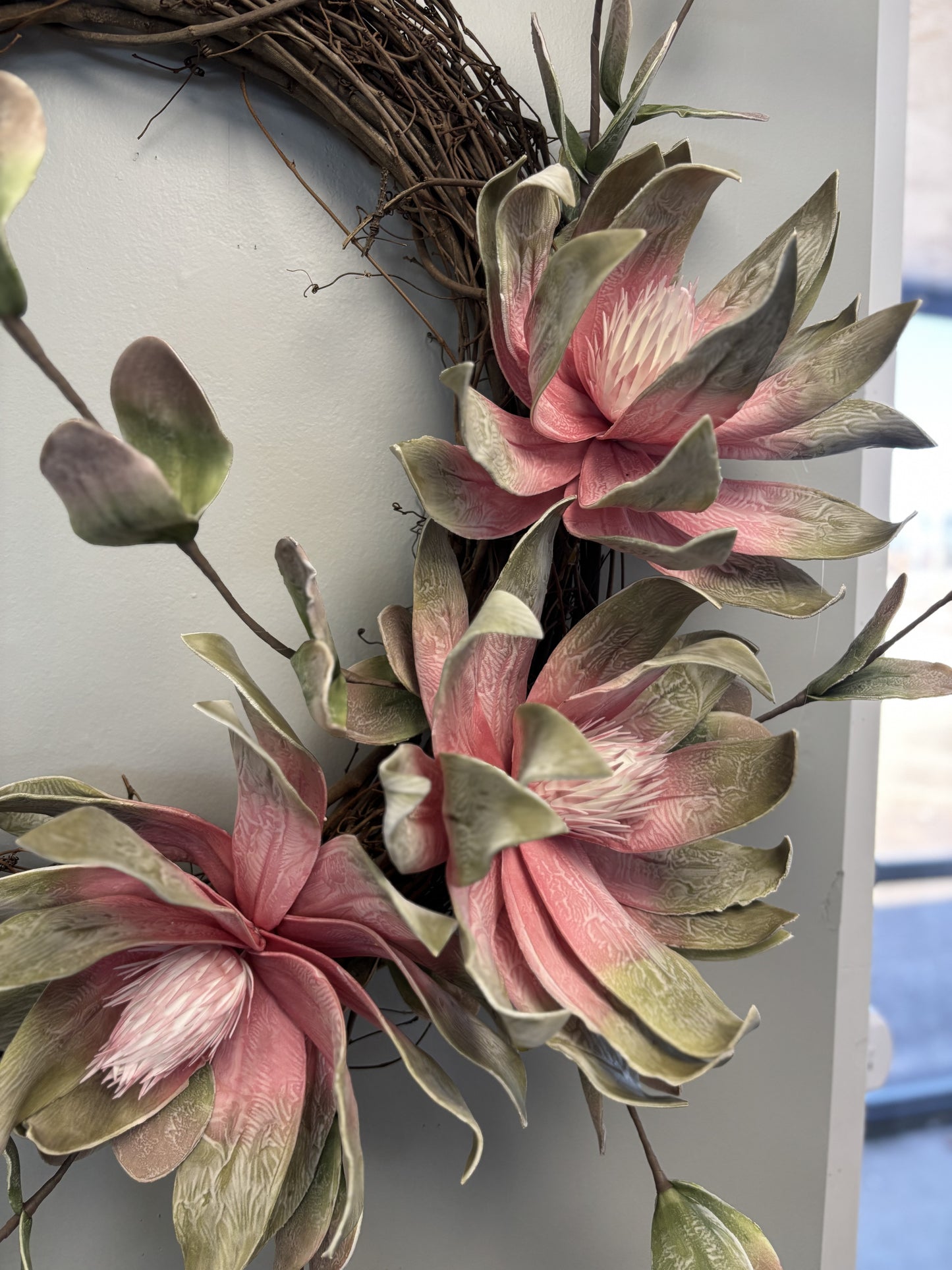 32" Tropical Magnolia Foam Flower Wreath {Completed Wreath} PICKUP ONLY