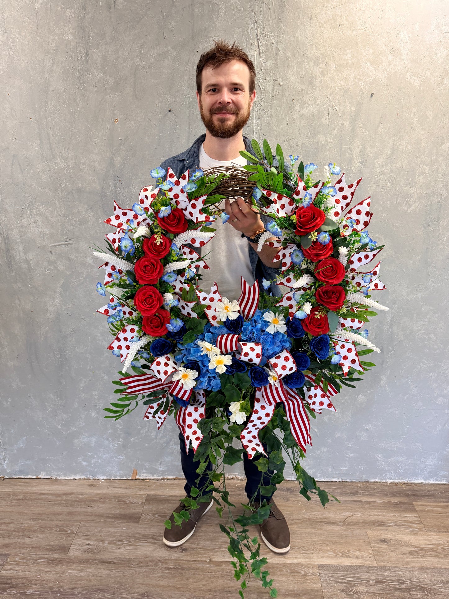 DIY "Pledge Allegiance to the Flag" Wreath Kit {Assembly Required}