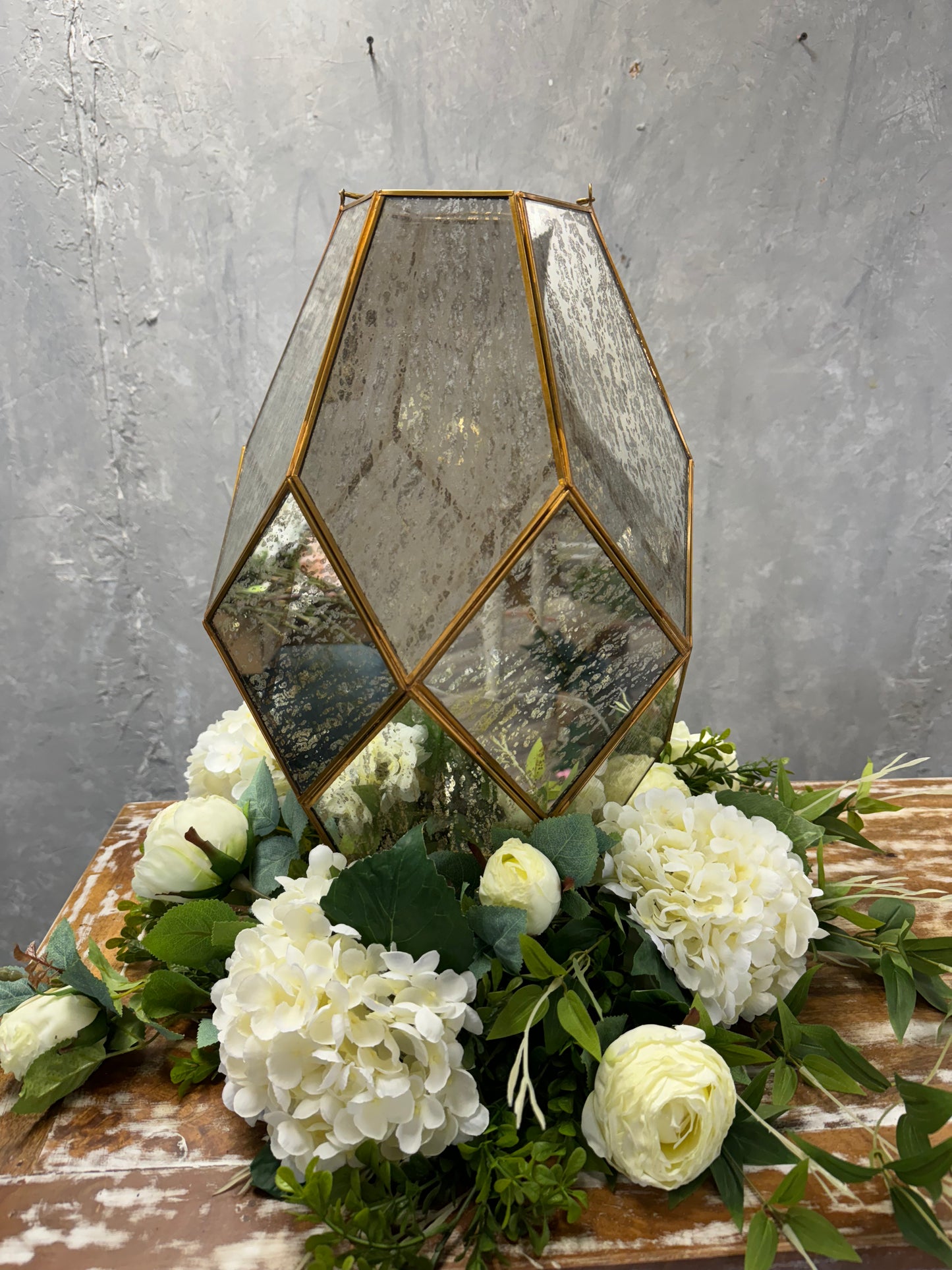 Large Paragon Geometric Lantern with Antique Glass | DCH