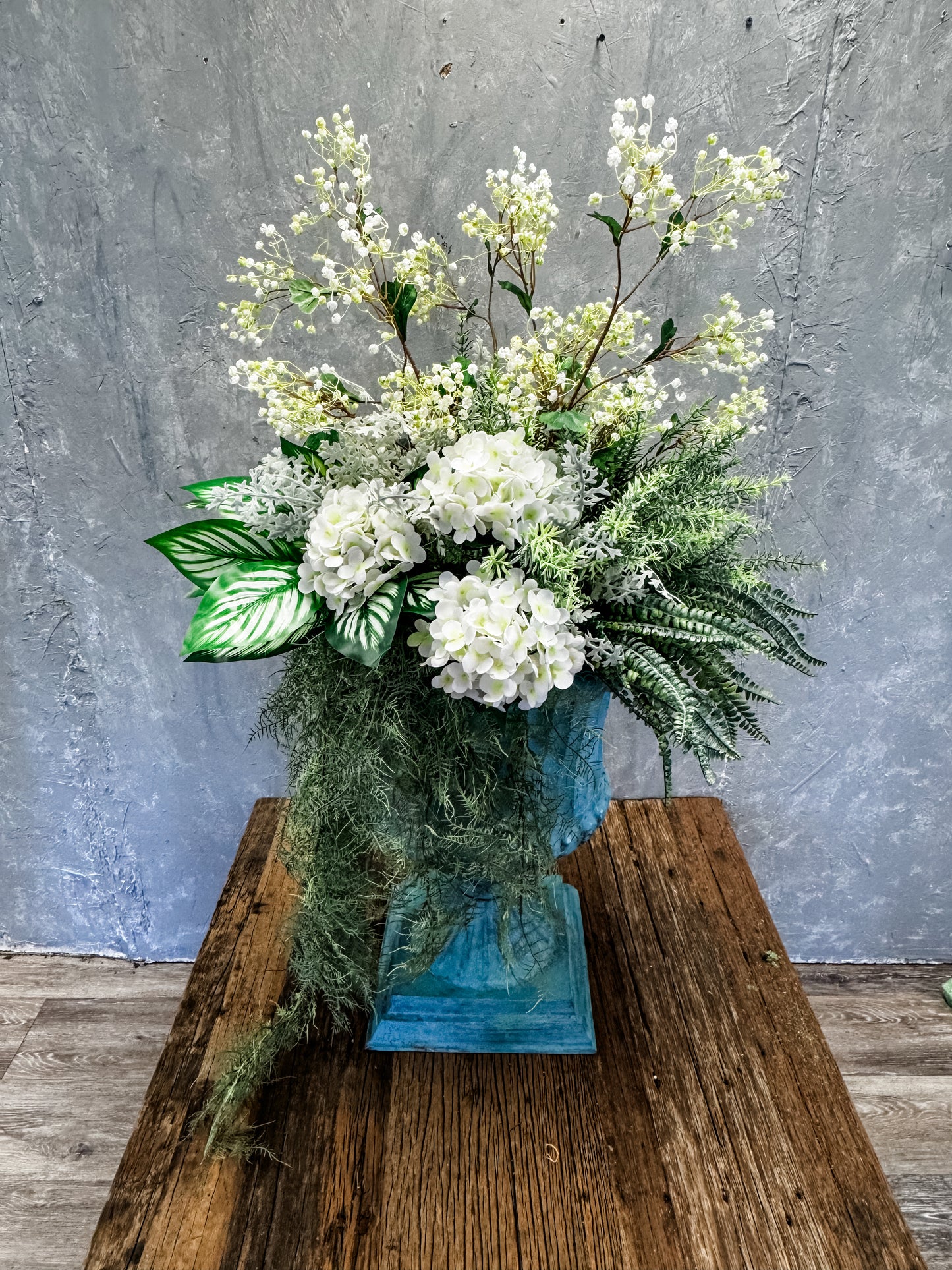 Intermediate Farm Fresh Hydrangea Porch Planter Floral Kit WITHOUT PLANTER-Florals Only {Assembly Required}