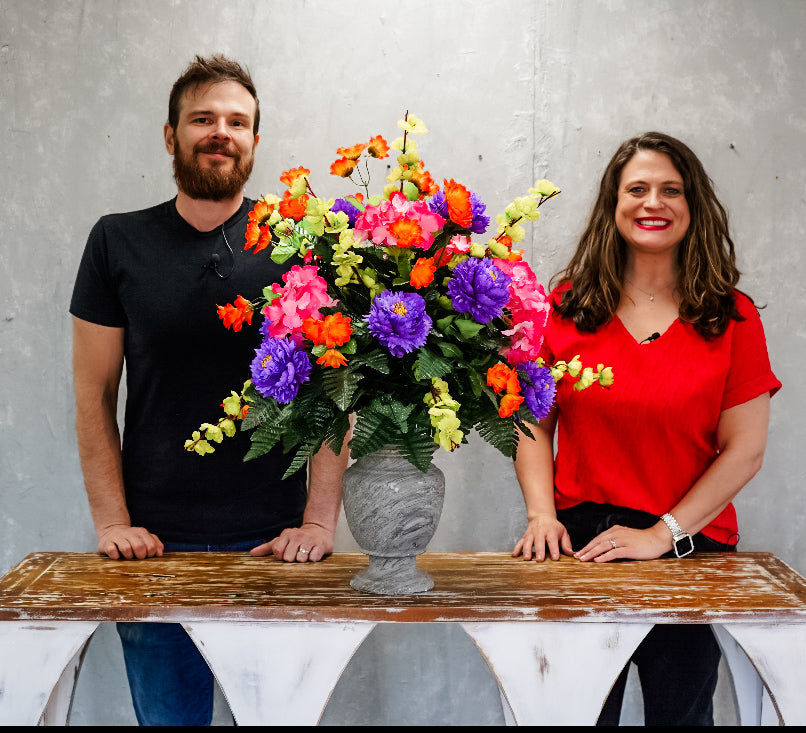 DIY BRIGHT AND SUNNY VASE INSERT/CEMETERY ARRANGEMENT KIT {ASSEMBLY REQUIRED}