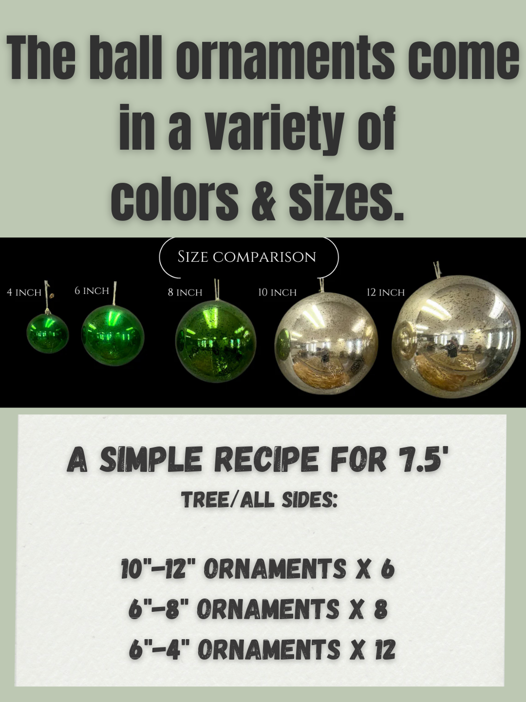 Plastic Mercury Shiny Ball Ornament 6” Apple Green | LC