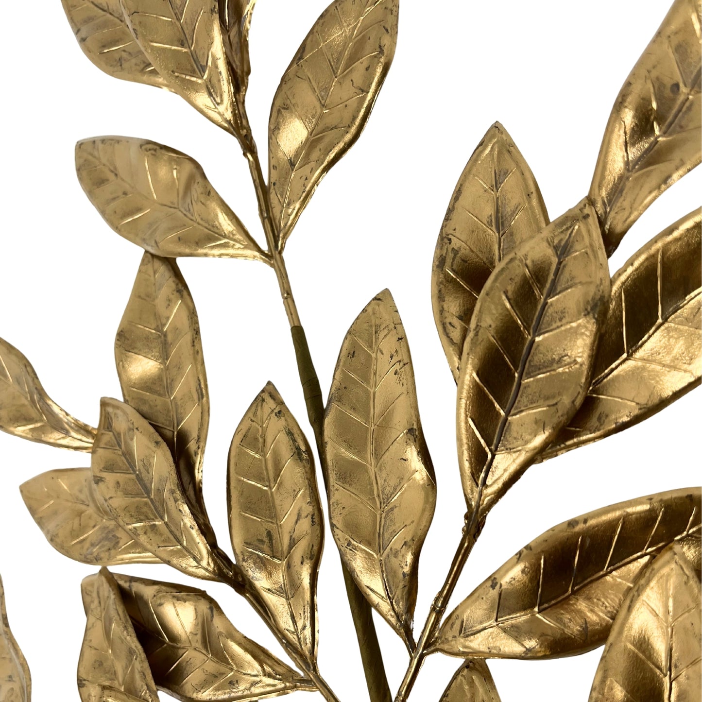 Metallic Bay Leaf Spray - Gold 27” | KS