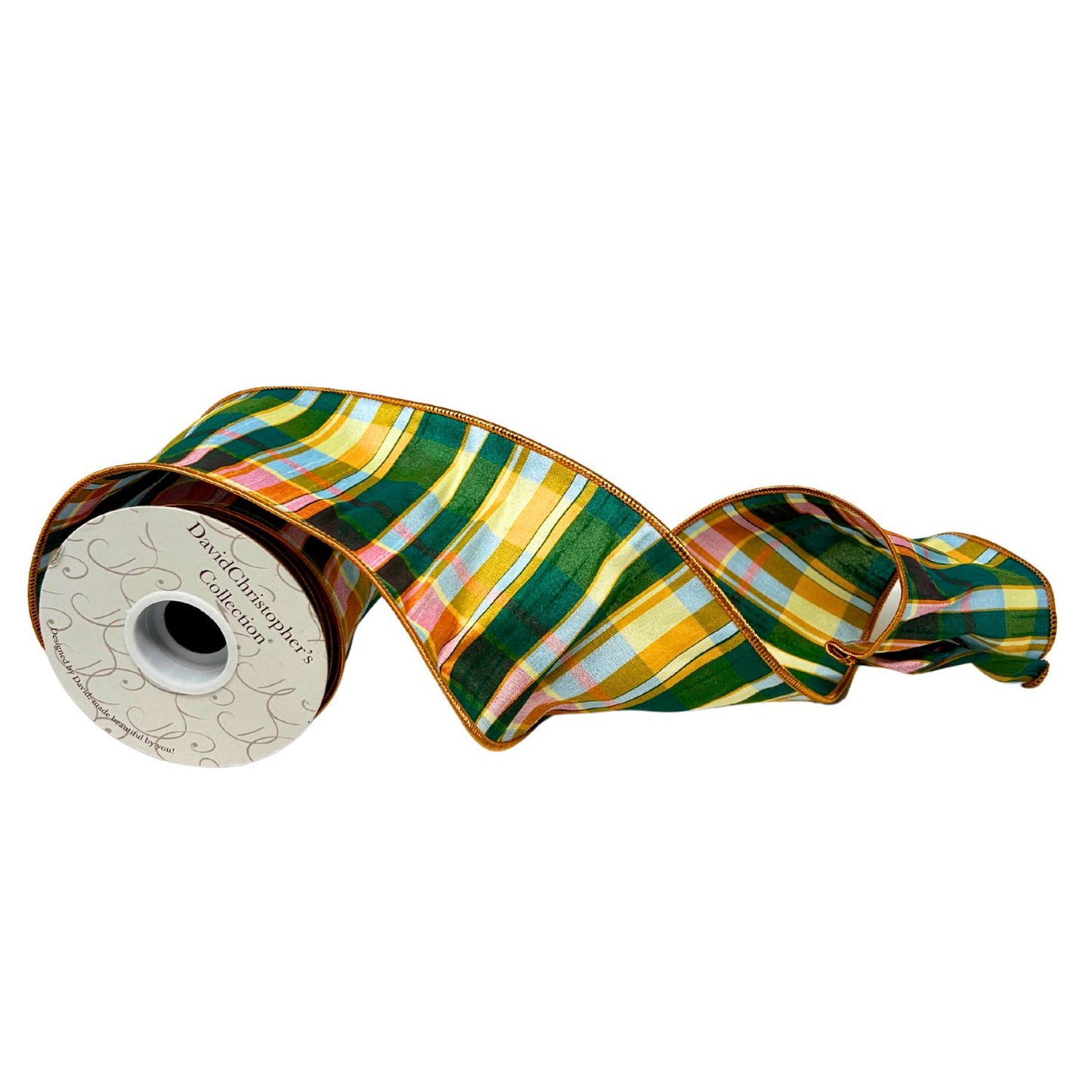 Spectacular Spring Plaid ribbon 4'' X10 YD- Multi Ribbon | IR