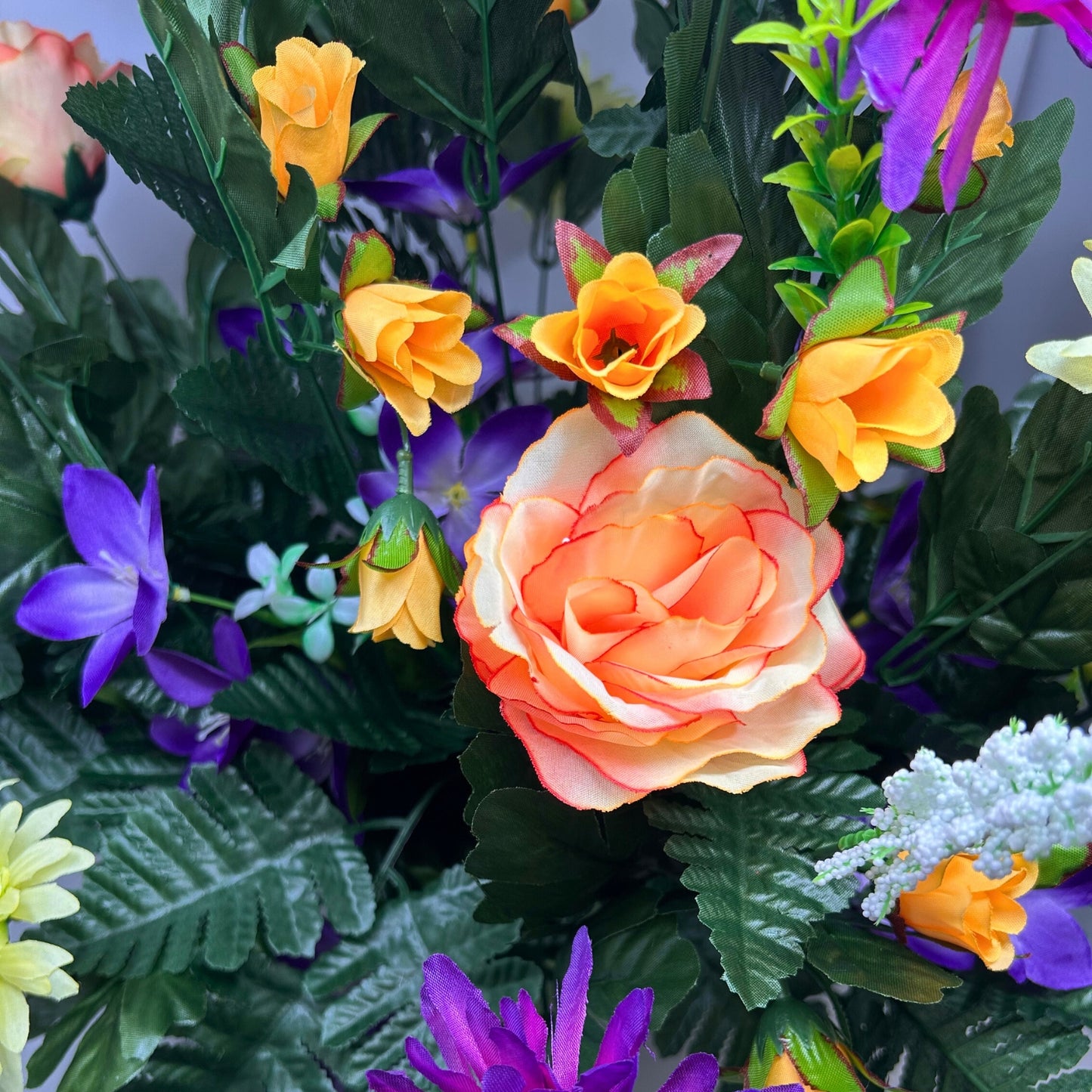 Serenity Garden Pre-Made Vase Insert (Yellow, Purple, Peach)