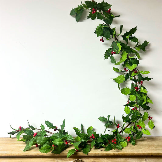 Grand Holly Berry Garland 71" | XJ