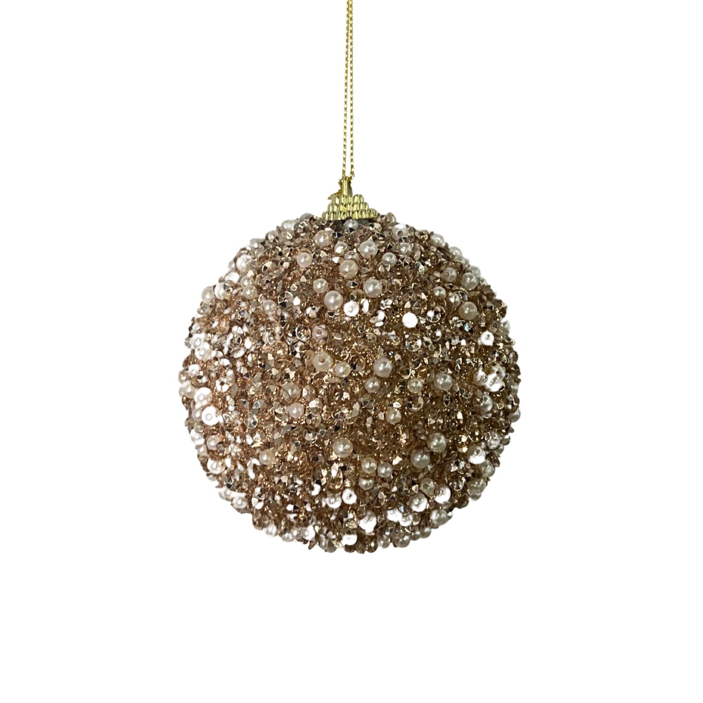 Dazzling Sequin/Bead Ball - Champagne 4" | YK