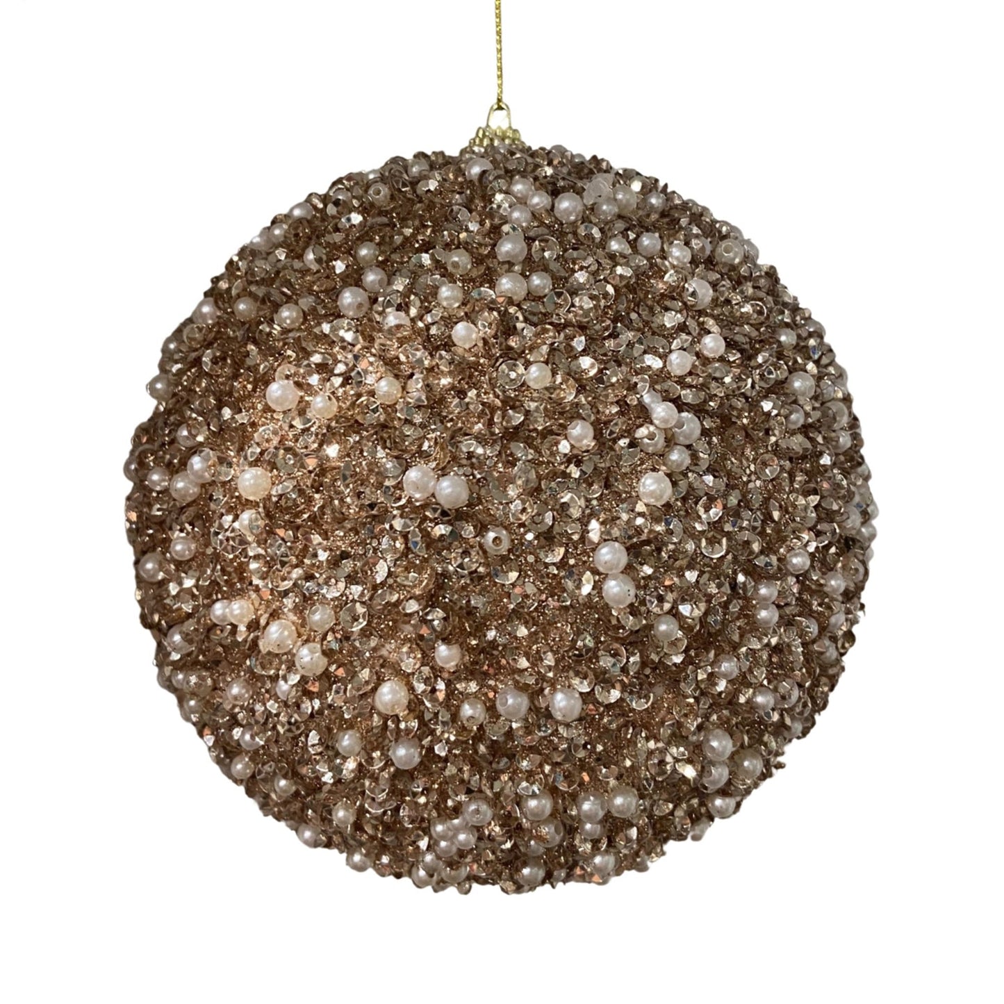 Dazzling Sequin/Bead Ball - Champagne 5.5" | YK