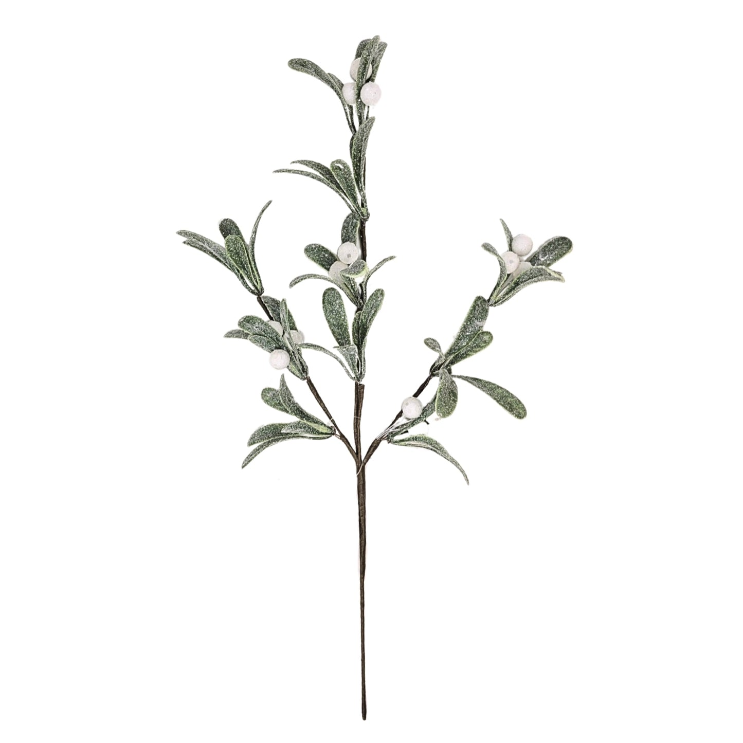 Frosted Foliage White Berry Spray 17” | YS