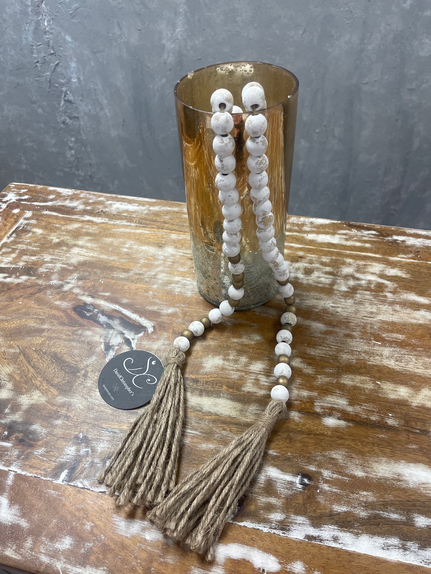 Shabby Chic Wood Bead Garland 40'' | TAC22