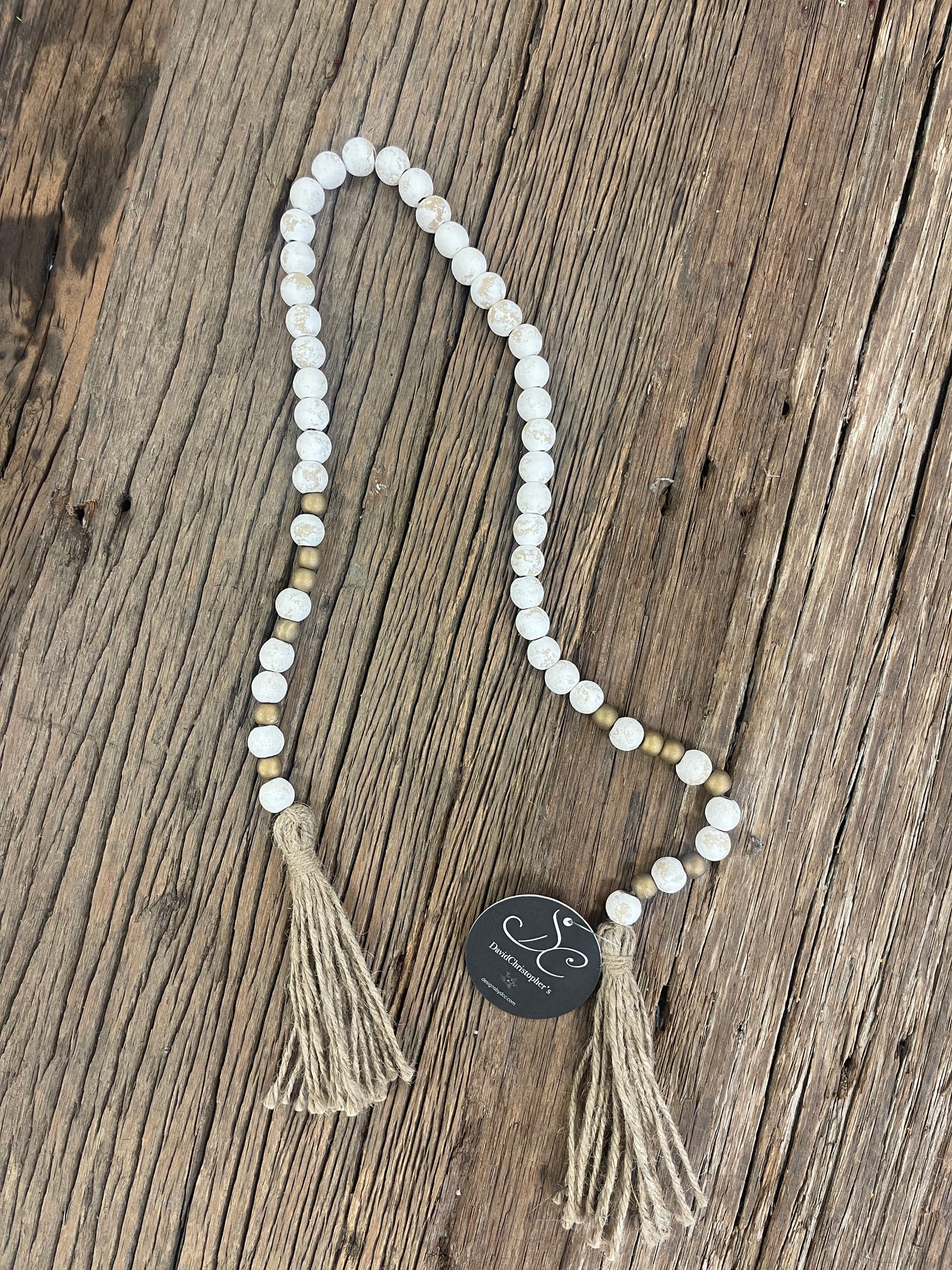 Shabby Chic Wood Bead Garland 40" | TAC22