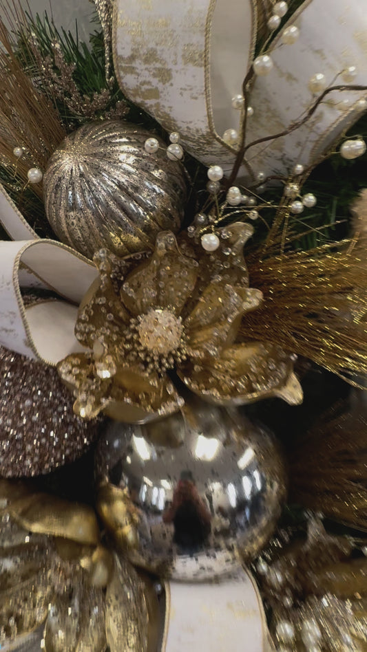 Dazzling Sequin/Bead Ball - Champagne 5.5" | YK
