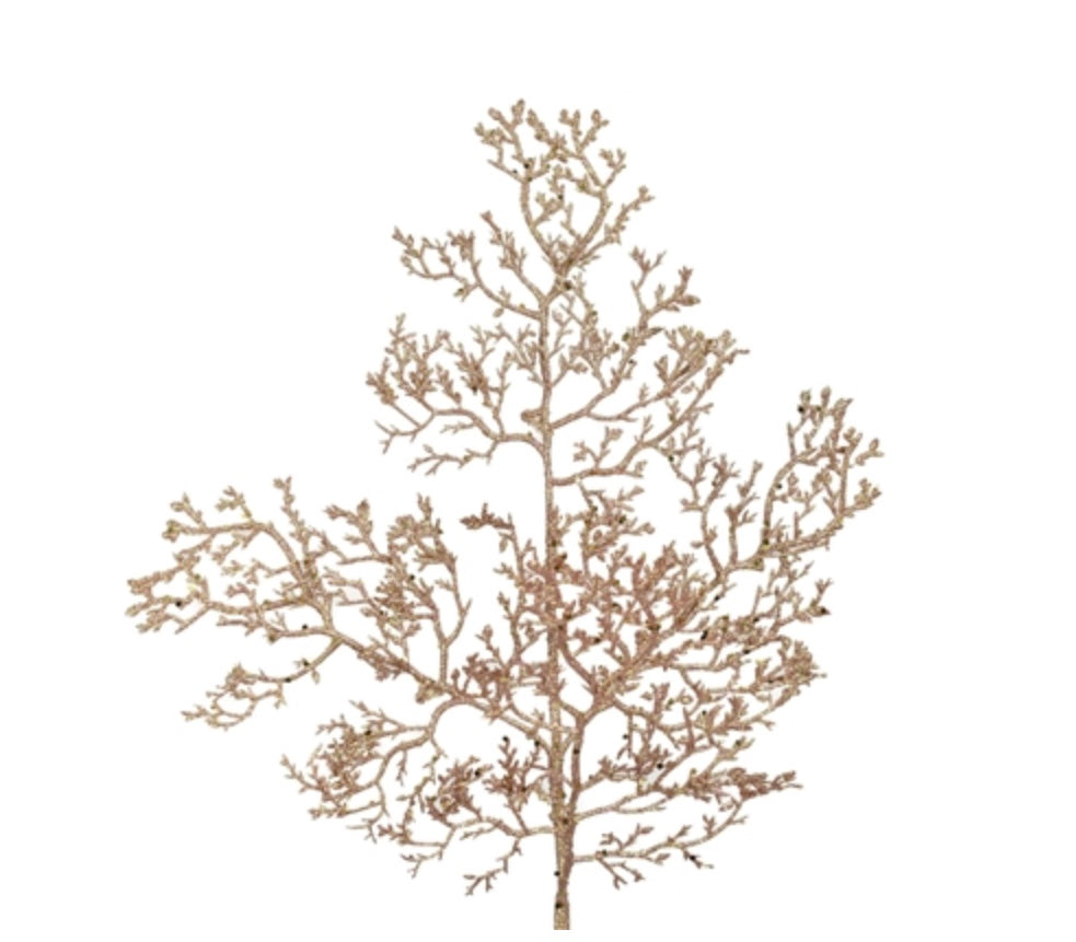 26" Mini Glitter Manzantia Branch in Rose Gold | QG