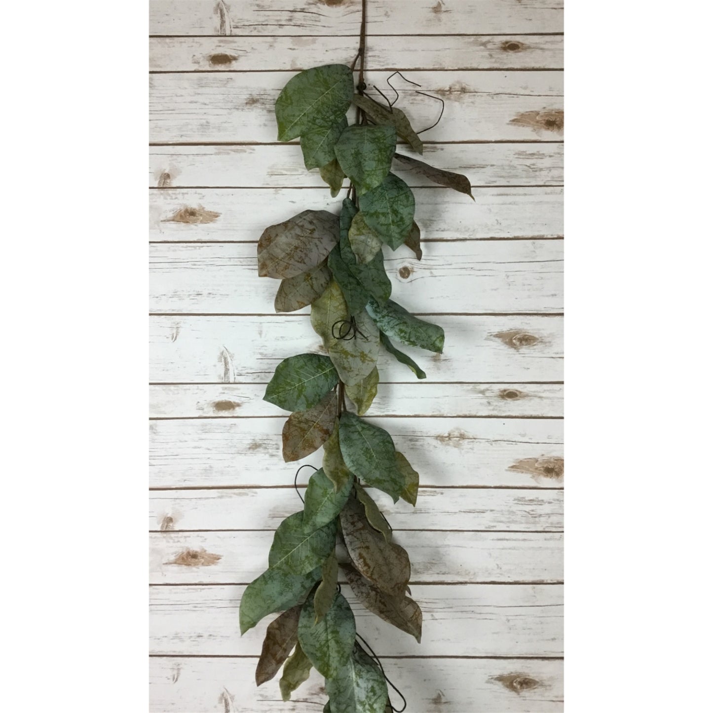 60" Magnolia Leaf Garland - Green Brown |XJE