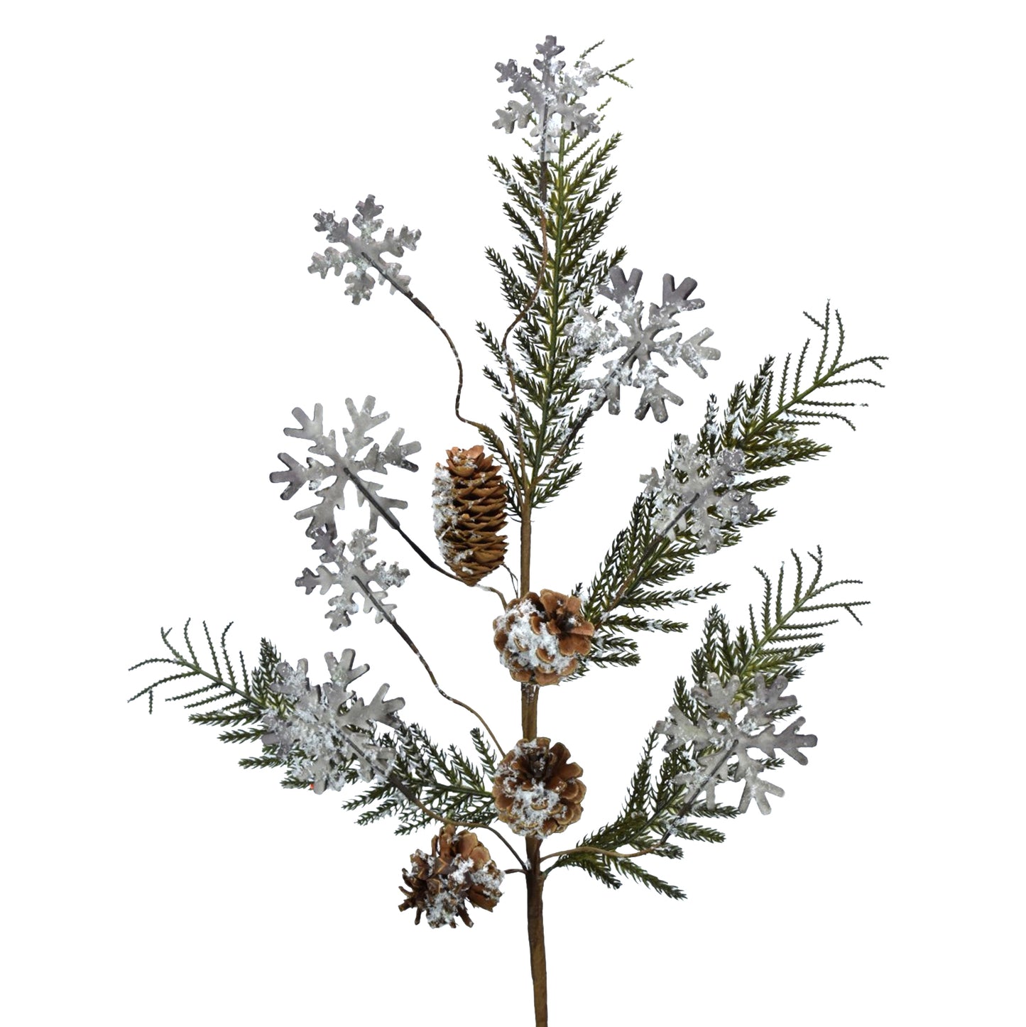Rustic Snowflake Pine Cone Spray
