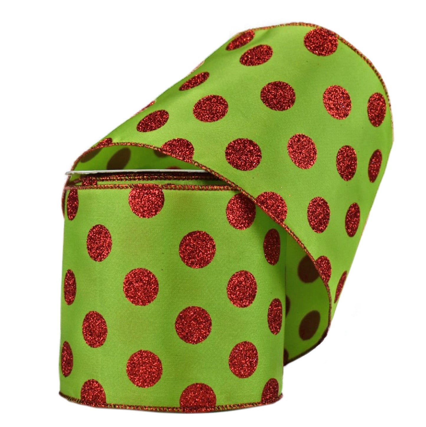 4" x 10YD Apple Satin Red Dot and Red Edge | YT