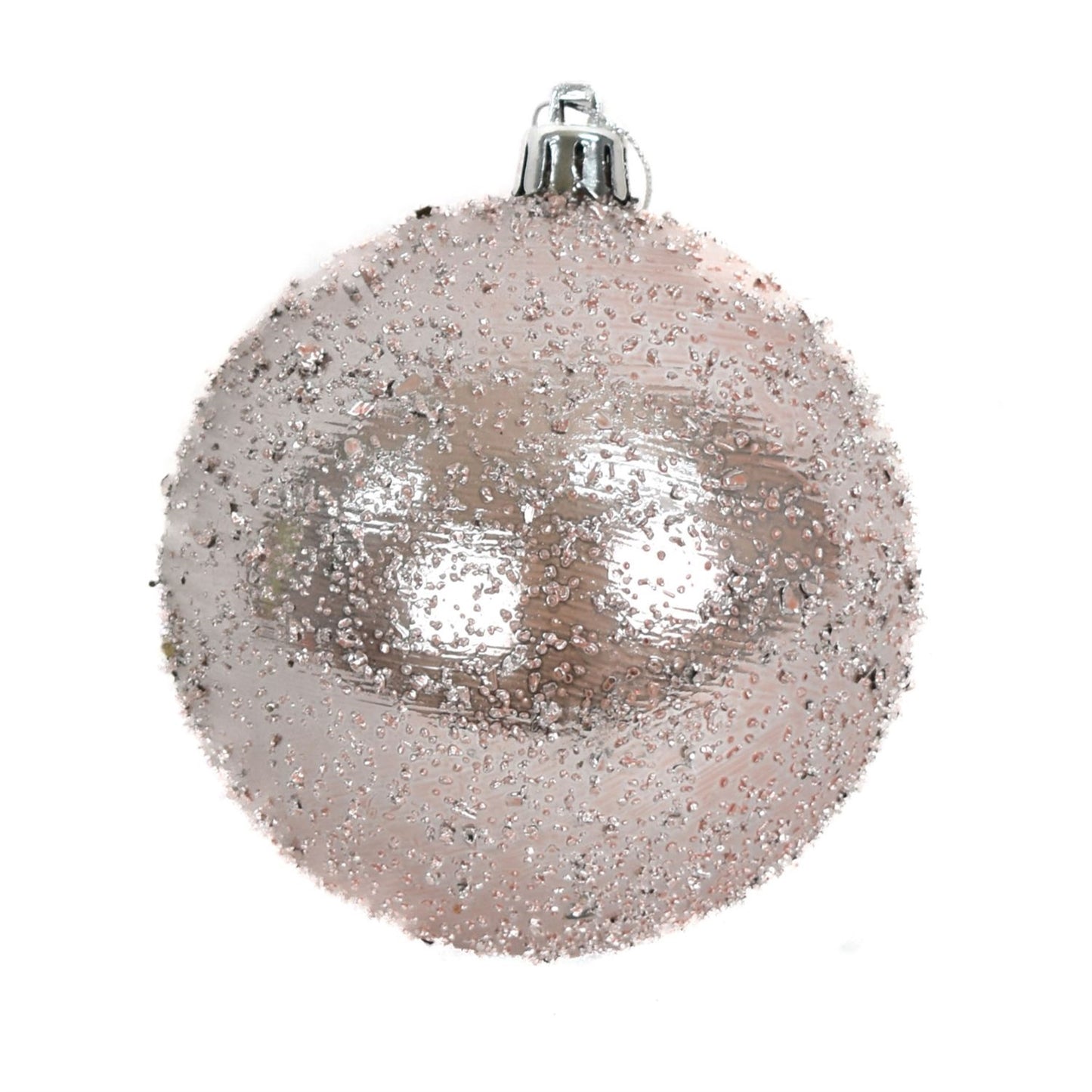 6" Faux Glass Beaded VP Ball Ornament in Blush | XJB