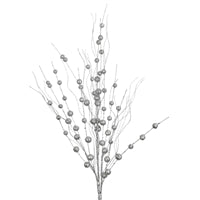 34''Whimsical Glitter Ball Spray in Silver | QD