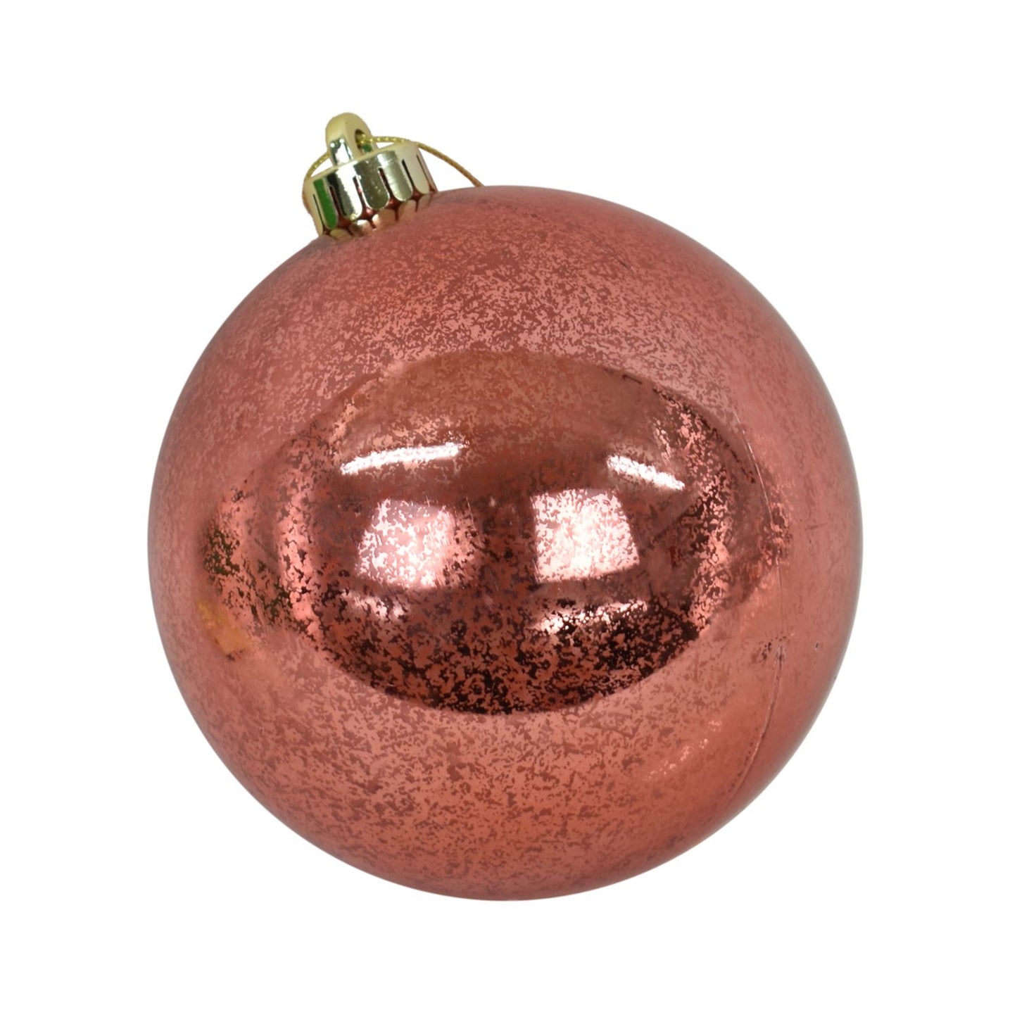 4" Faux Mercury Glass Ball Ornament in Coral | XJB