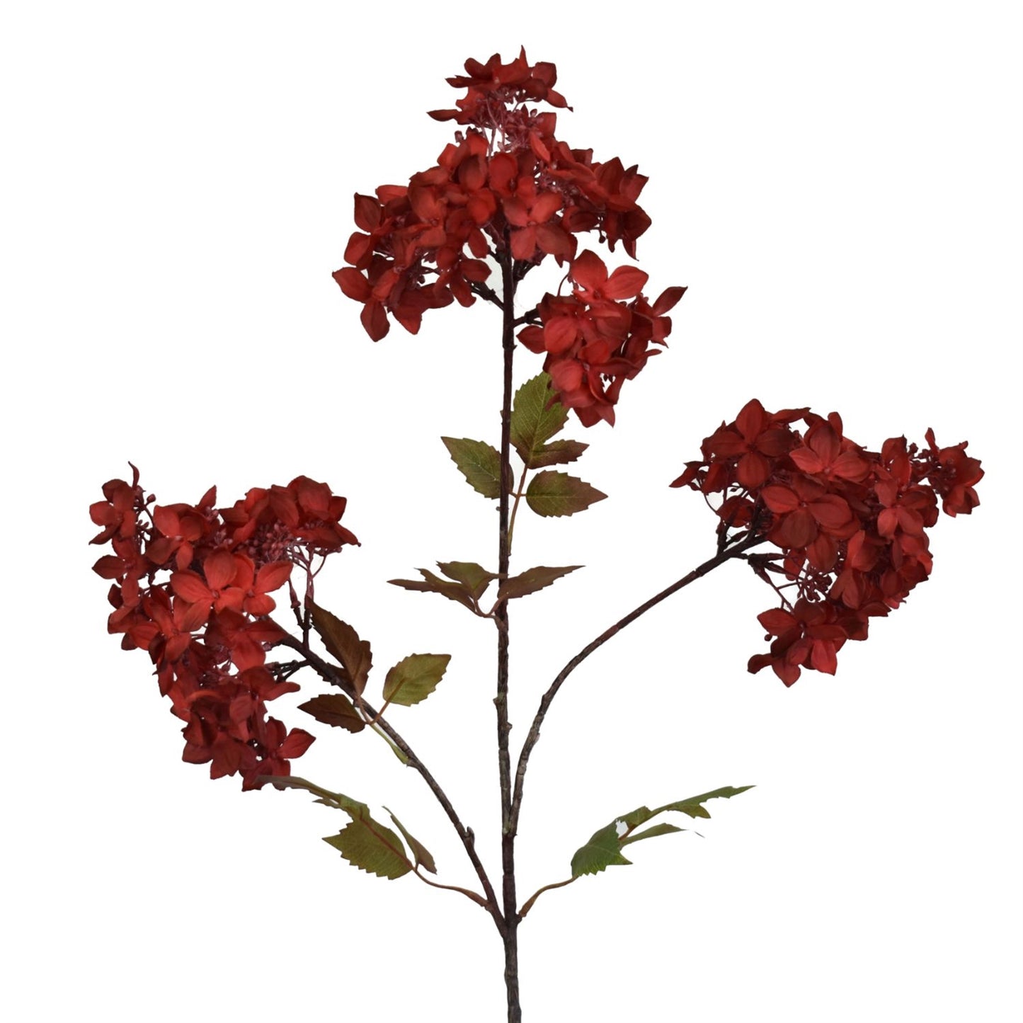 38” Hydrangea Spray x 3 in Rust | XJE