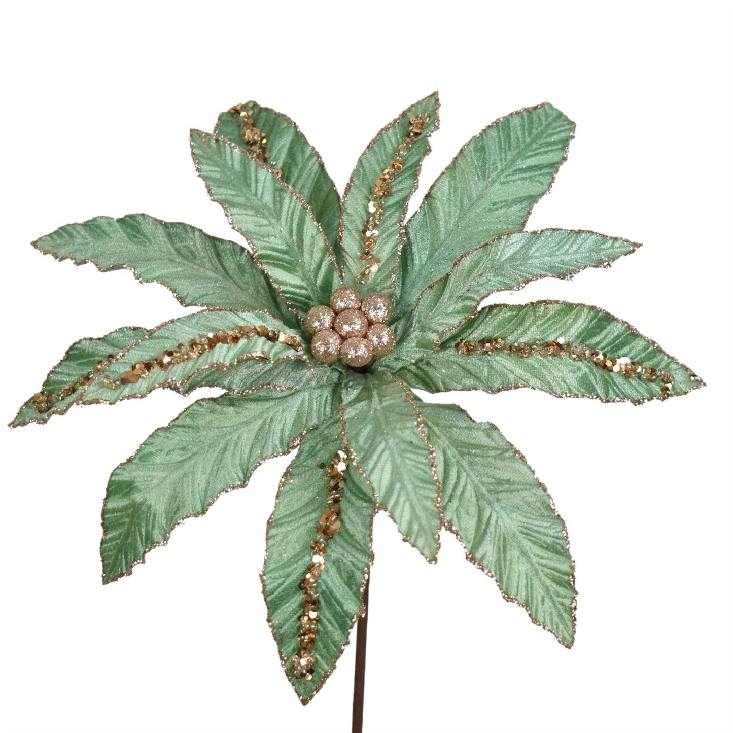 22" Wonderland Chalet Ponsettia - Slate Green | QG