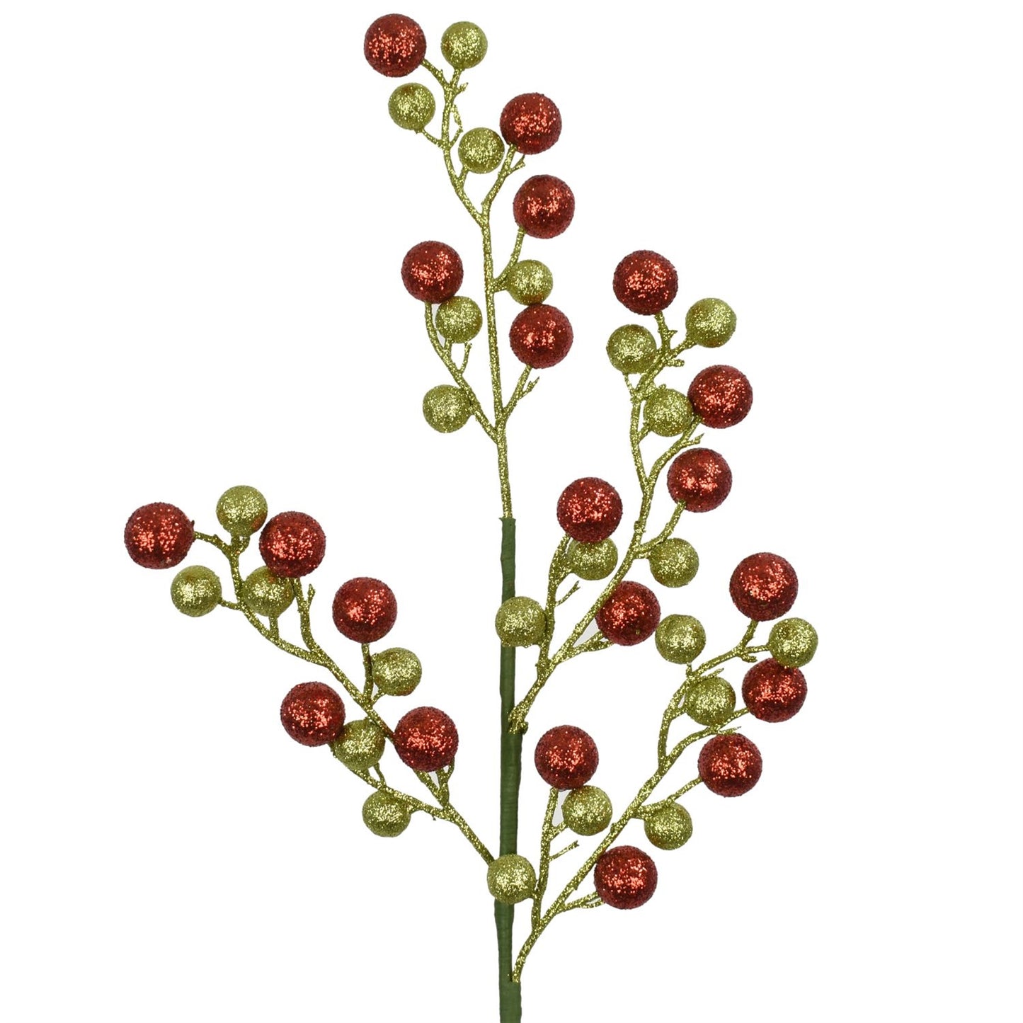 27" Candy Berry Spray - Green/Red | QG