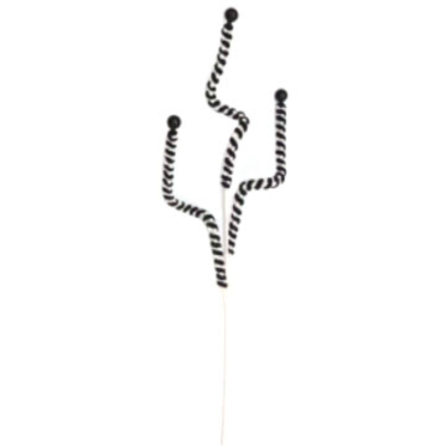 28" Licorice Striped Triad Spray in Black/White | QD