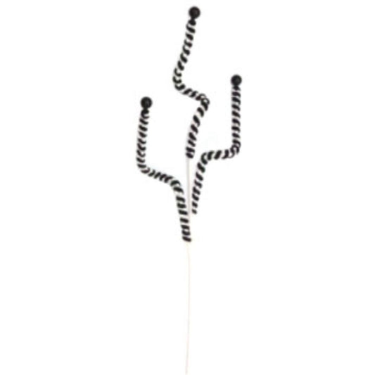 28" Licorice Striped Triad Spray in Black/White | QD