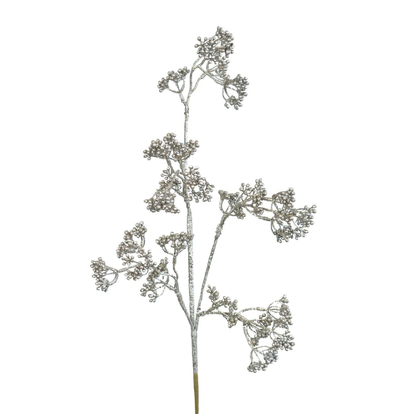 29" Metallic Seed Berry Spray in Platinum | TA