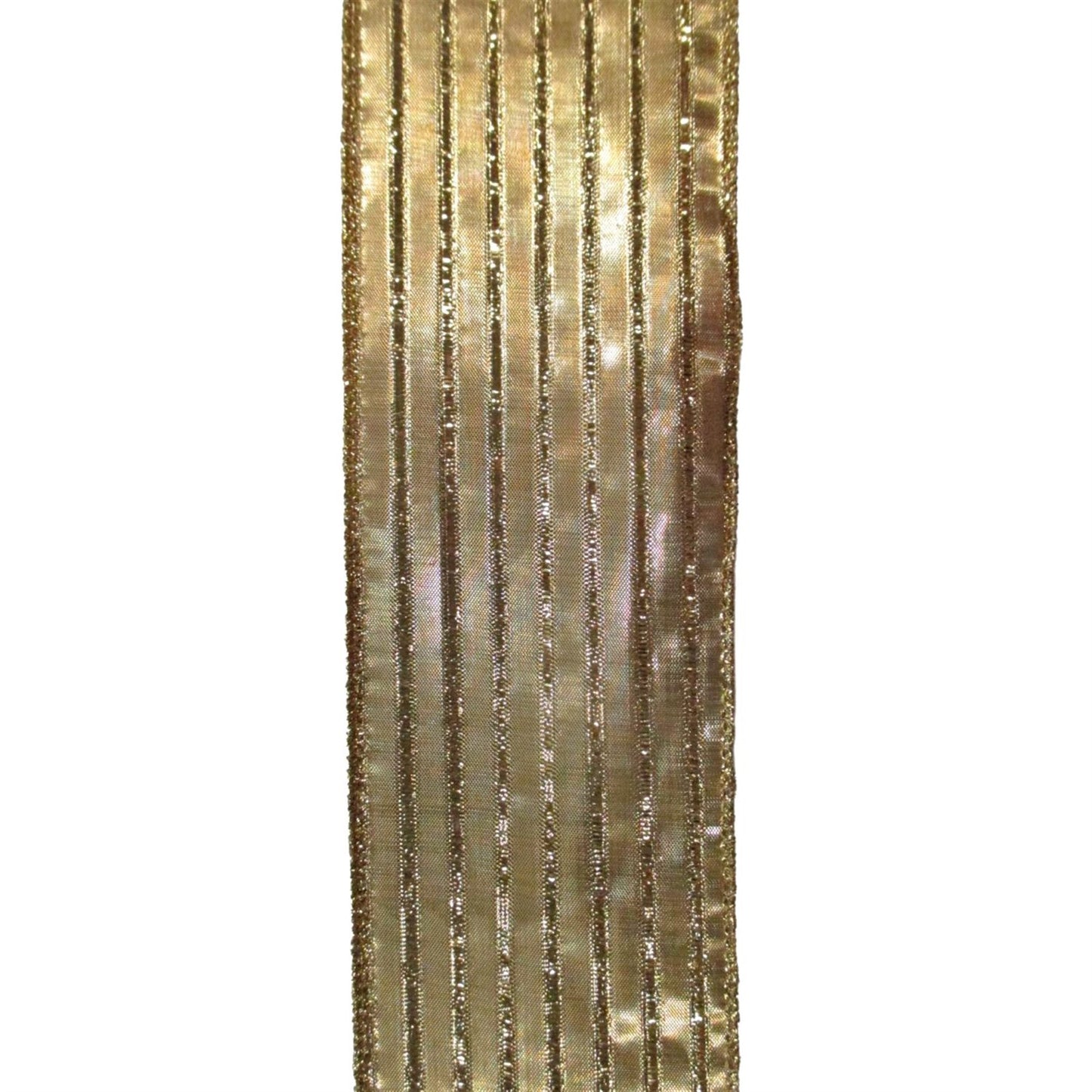 Metallic Gold Stripe Ribbon 2.5" x 10yd | YT
