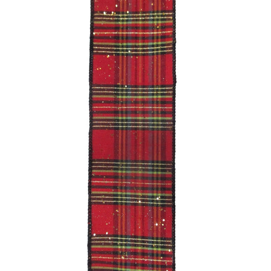 Royal Plaid with Glisten Ribbon 2.5" x 10yd