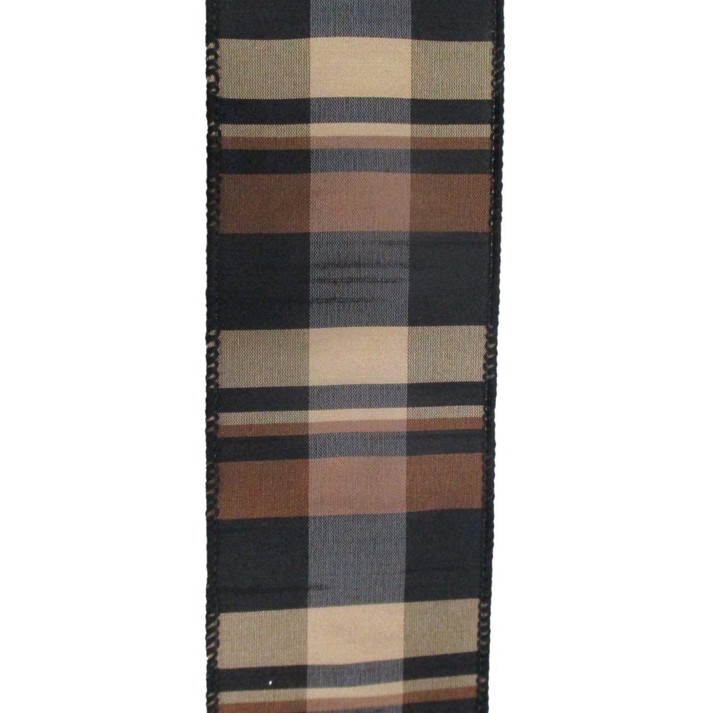 Warm Harvest Plaid Ribbon BK/CHMP/CP 2.5" x 10yd